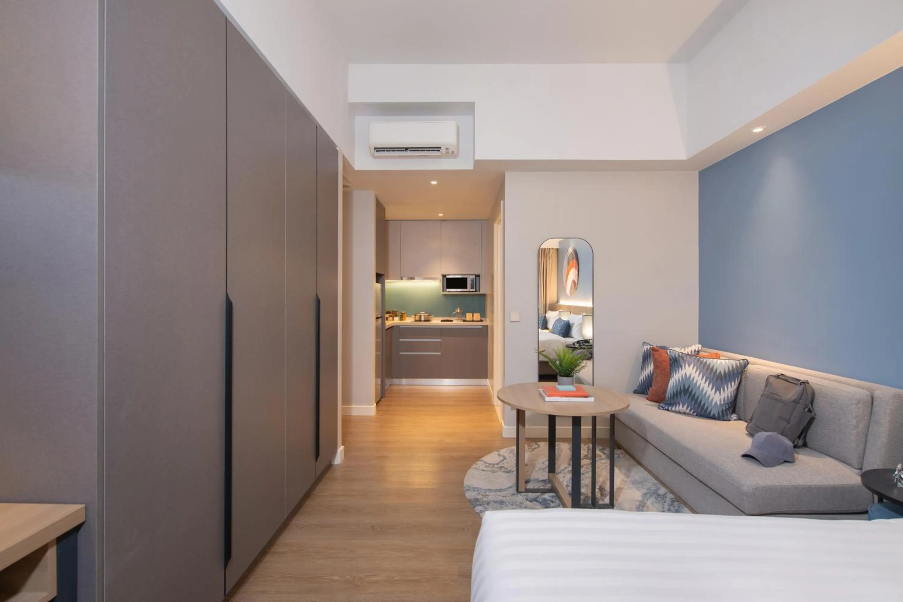 Bed in Citadines Roces Quezon City