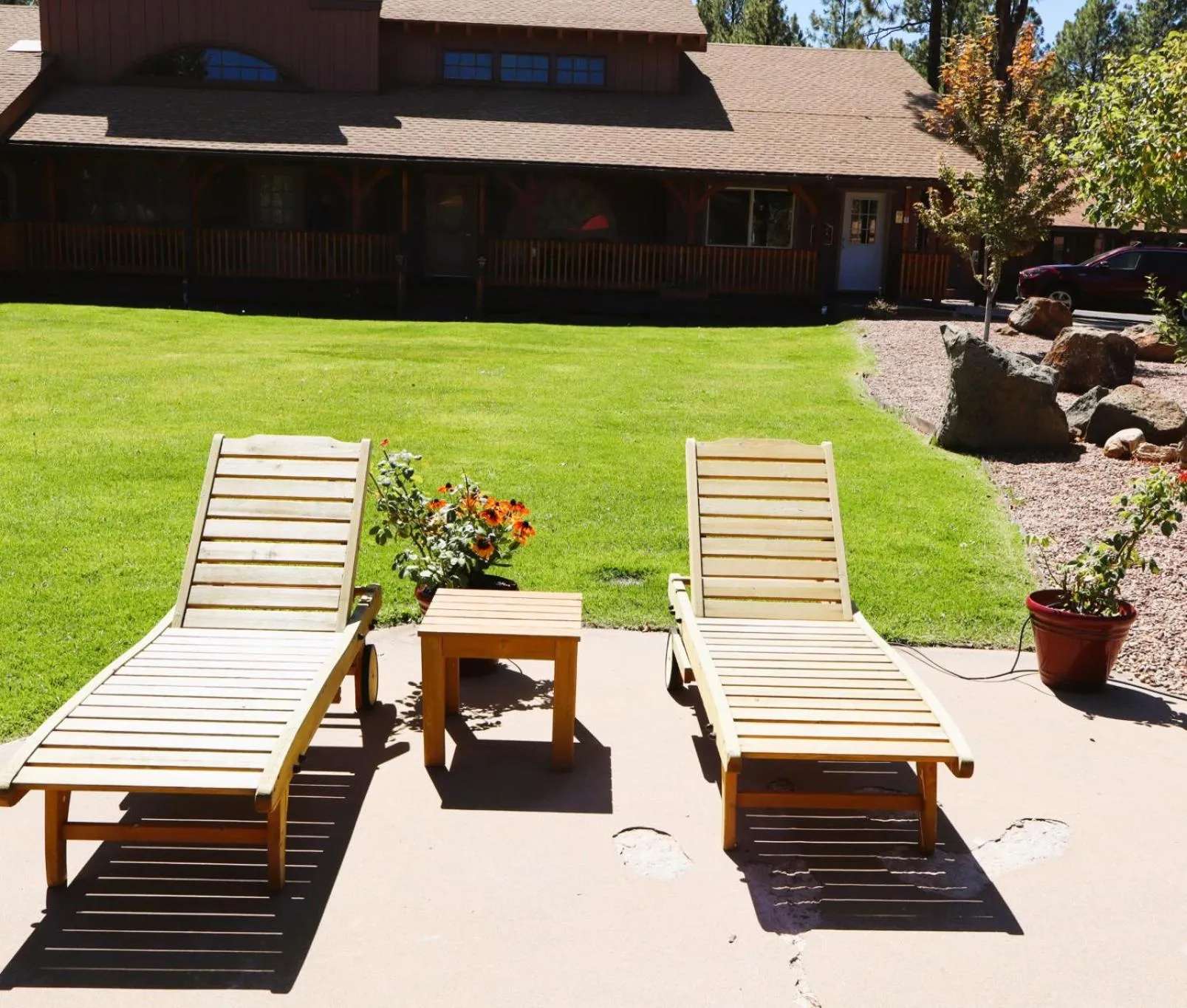 sunbed in Roundhouse Resort