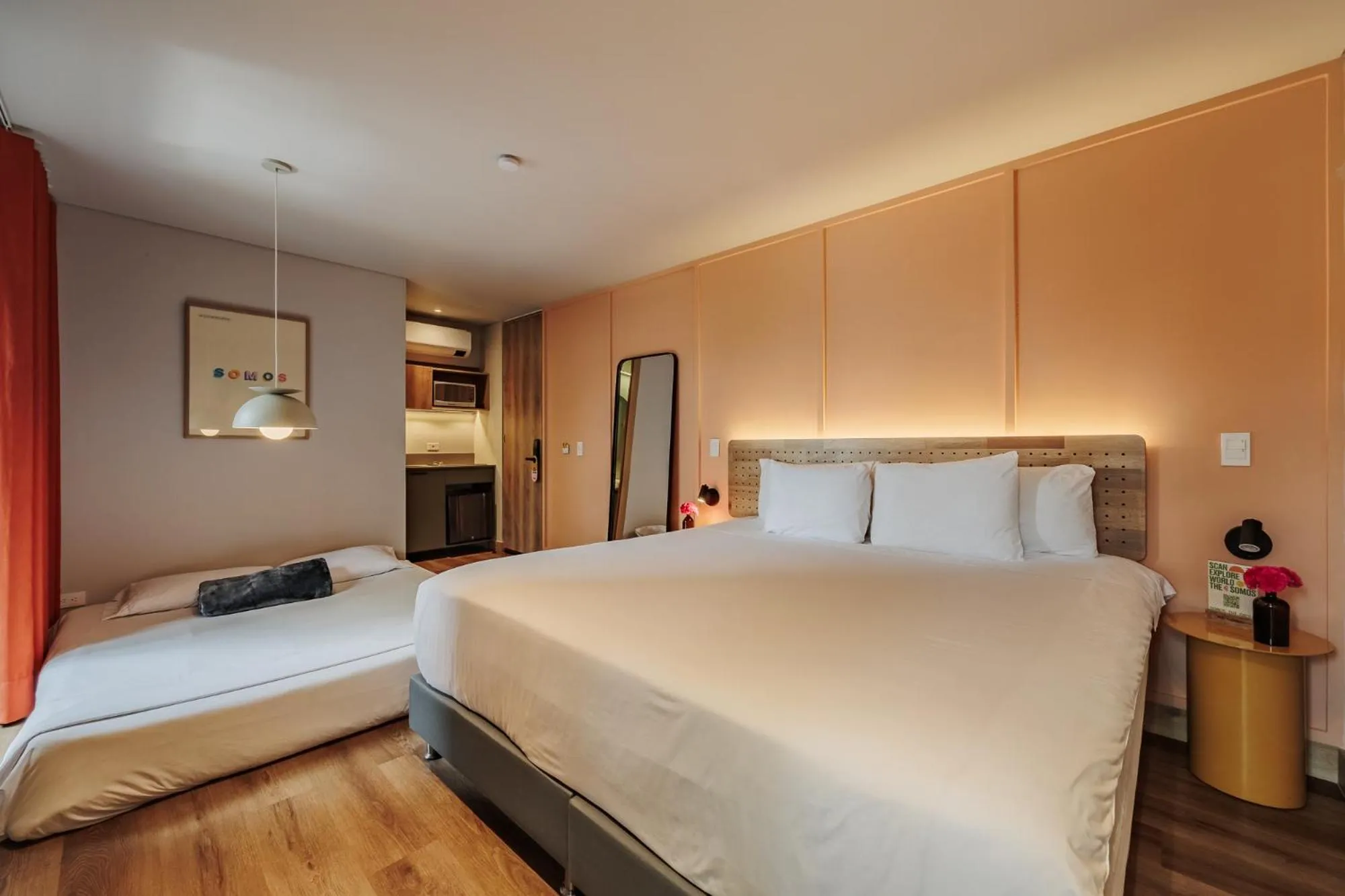 Bed in The Somos Central Hotel Poblado