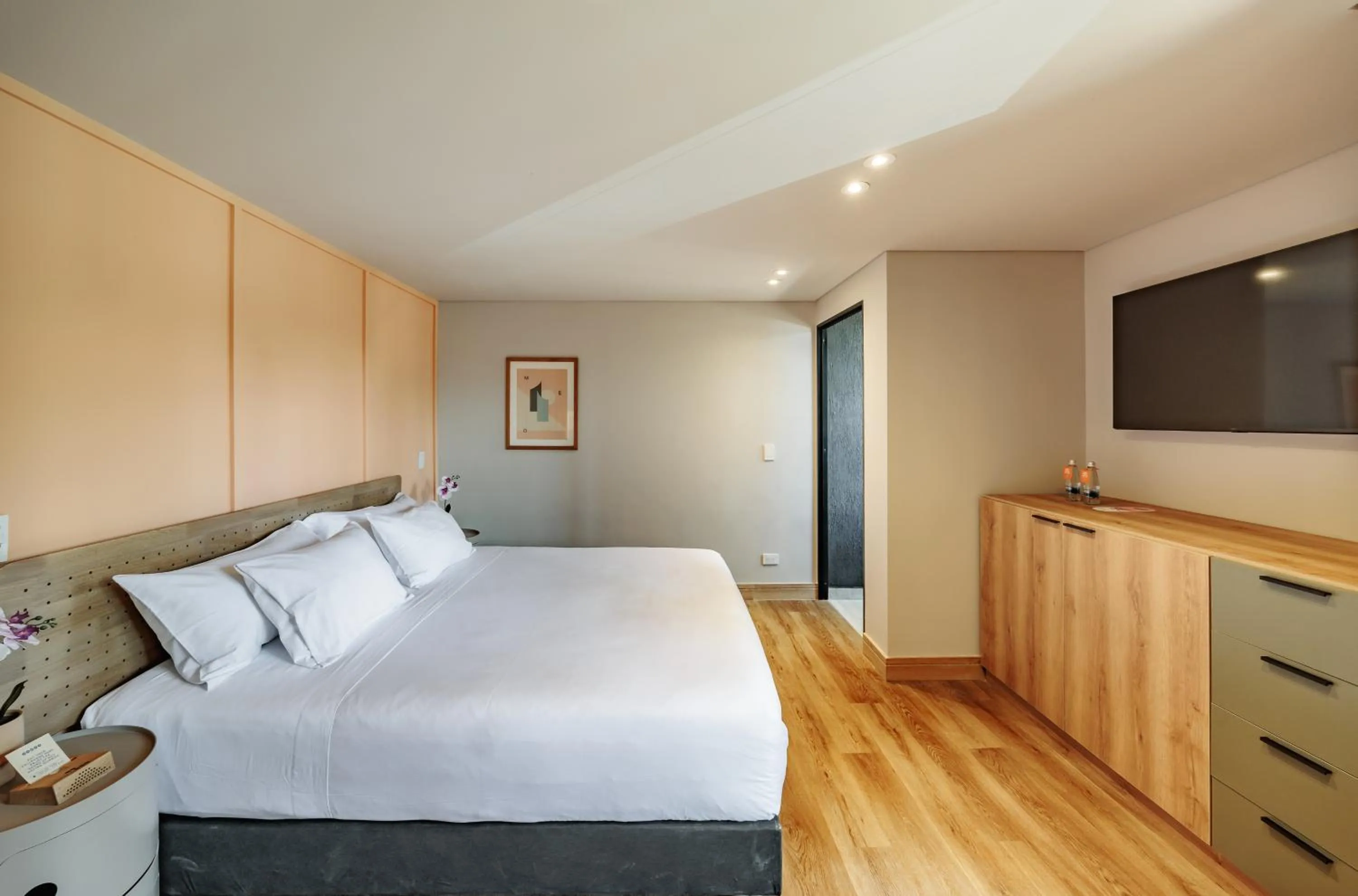 TV and multimedia, Bed in The Somos Central Hotel Poblado