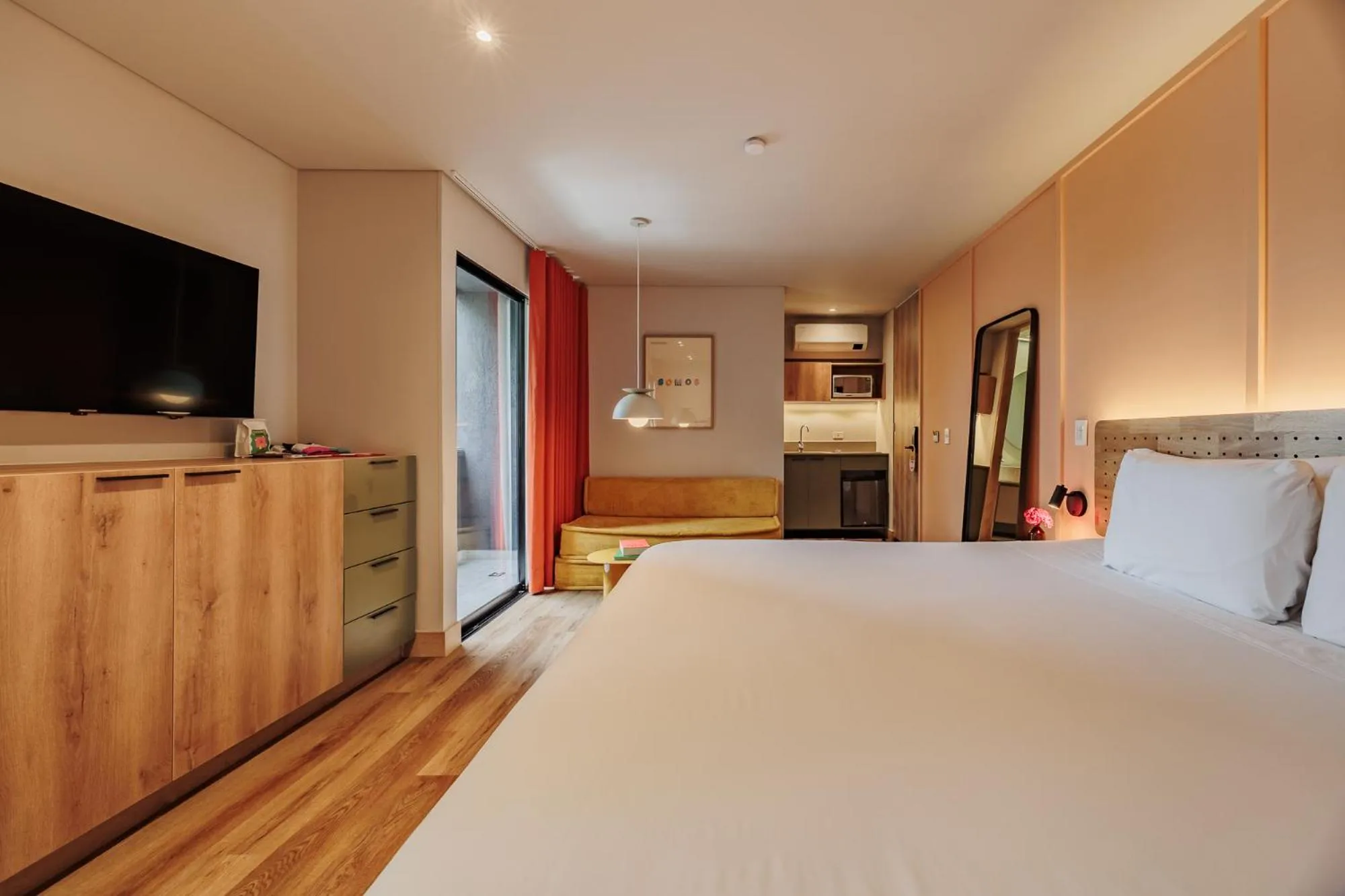 Bed in The Somos Central Hotel Poblado