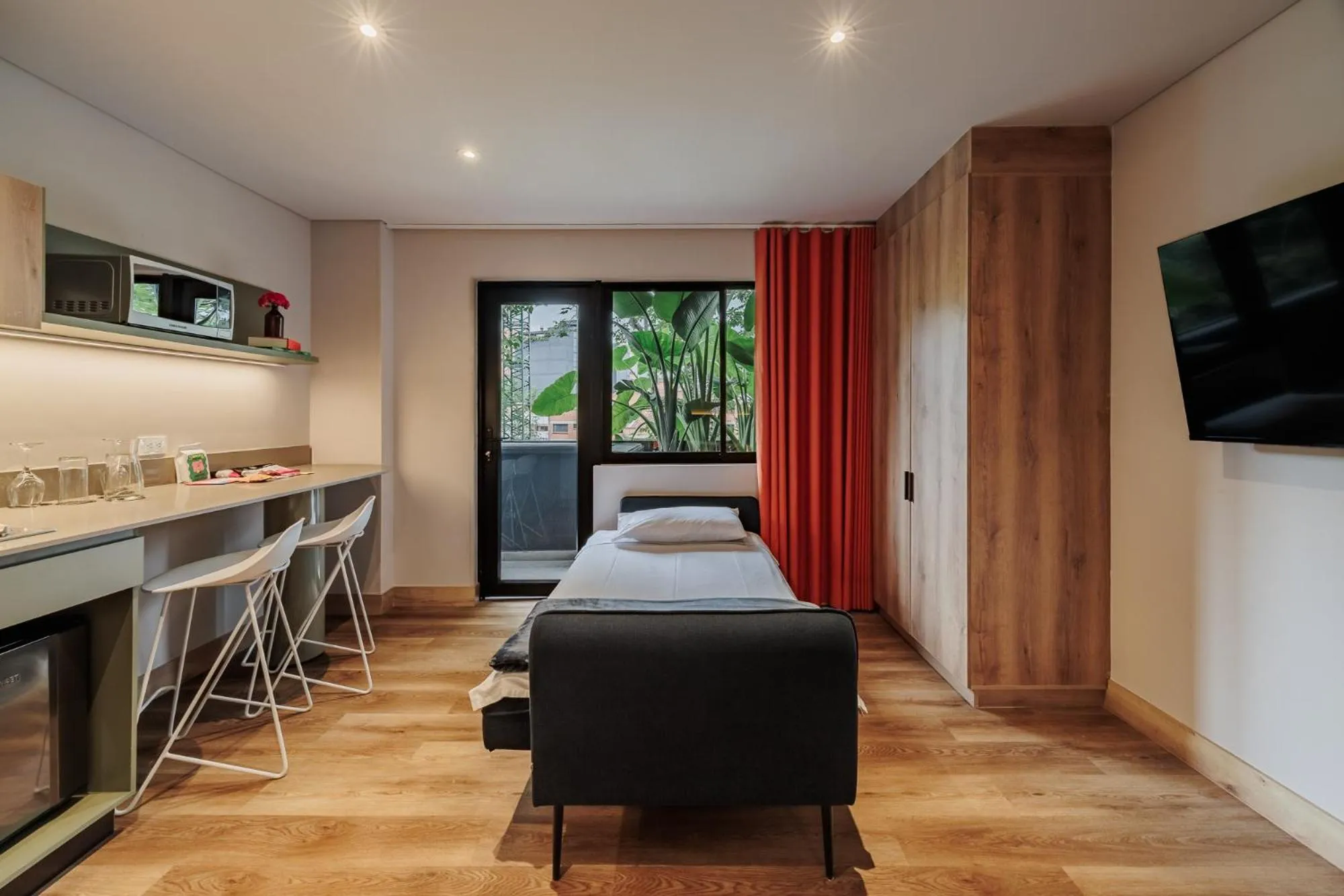 Bed in The Somos Central Hotel Poblado