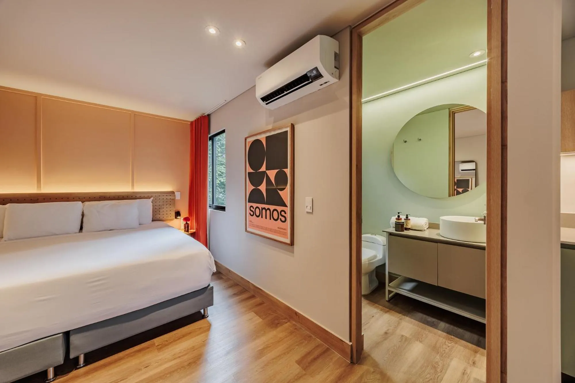 Bed in The Somos Central Hotel Poblado