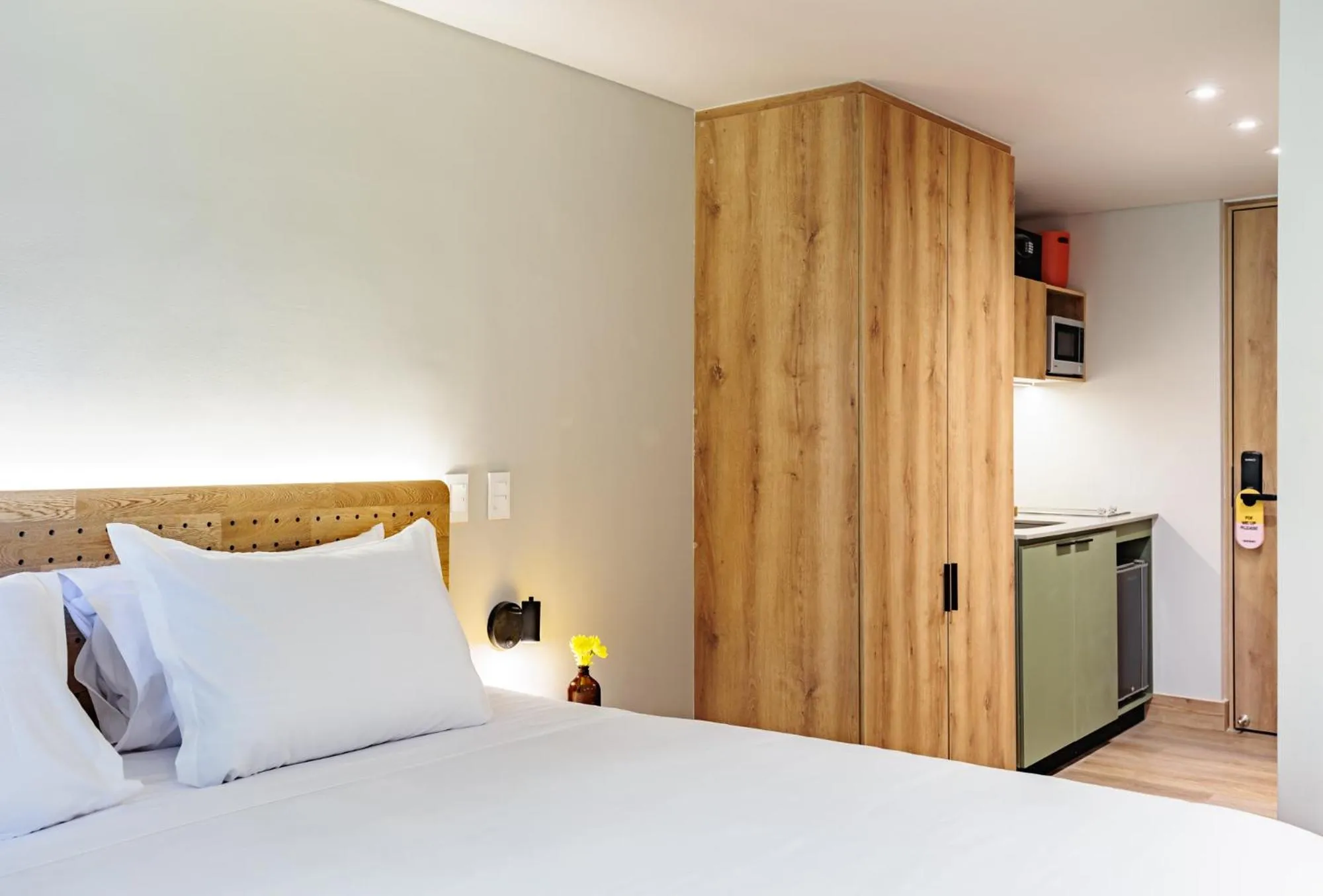 Bed in The Somos Central Hotel Poblado