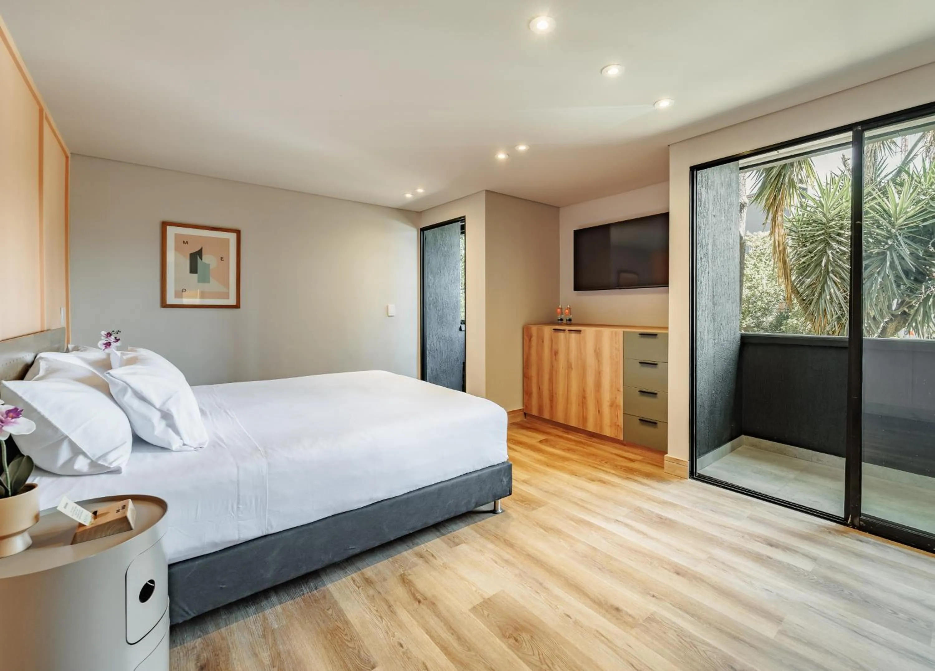 Bed in The Somos Central Hotel Poblado