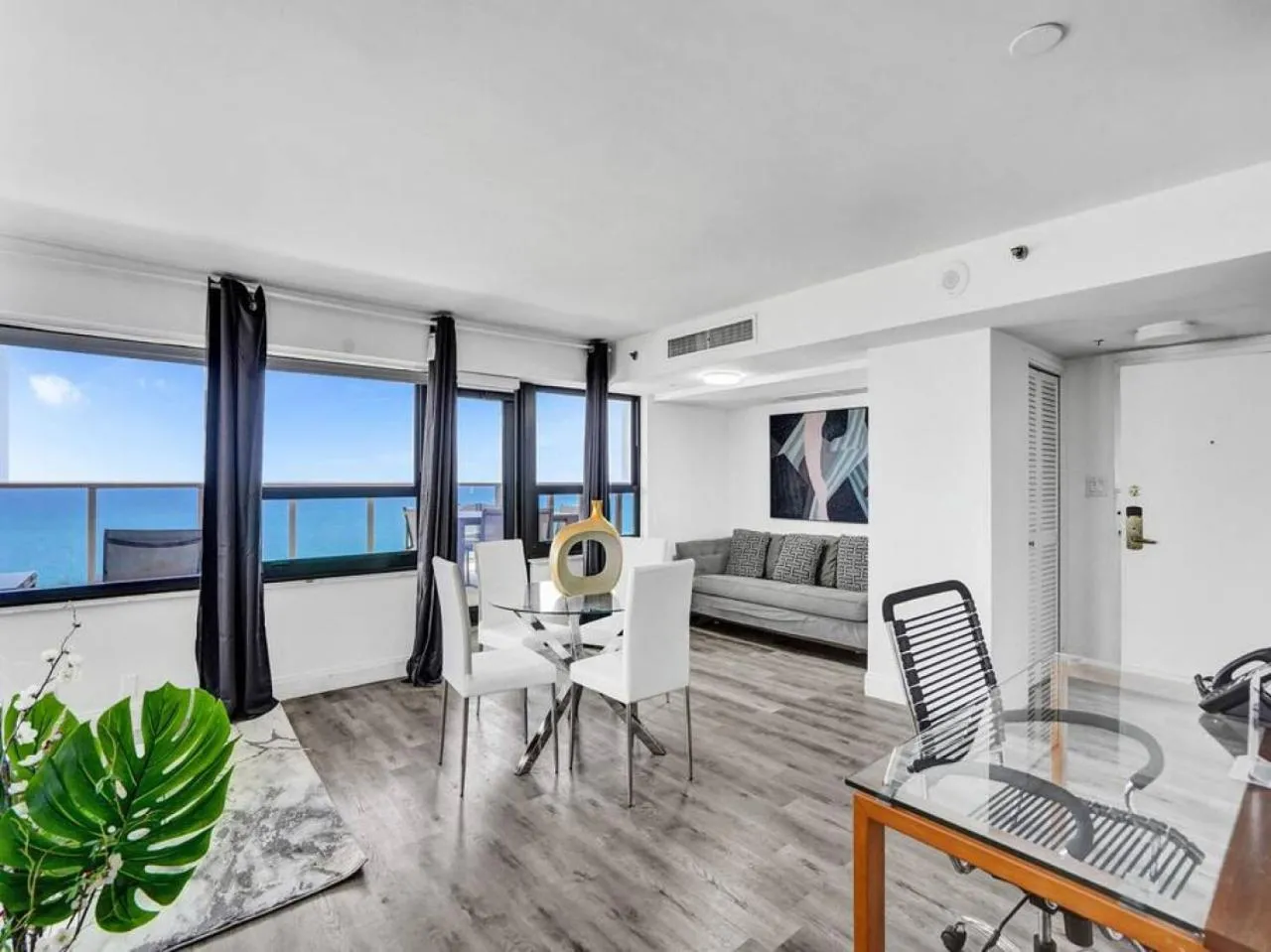 Living room in Full ocean view Huge private terrace 1002