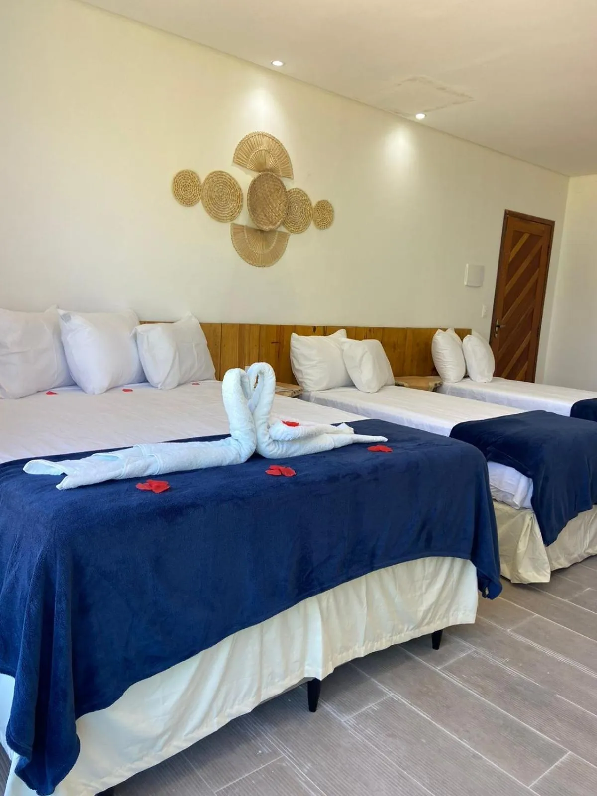 Bed in Pousada Canouan