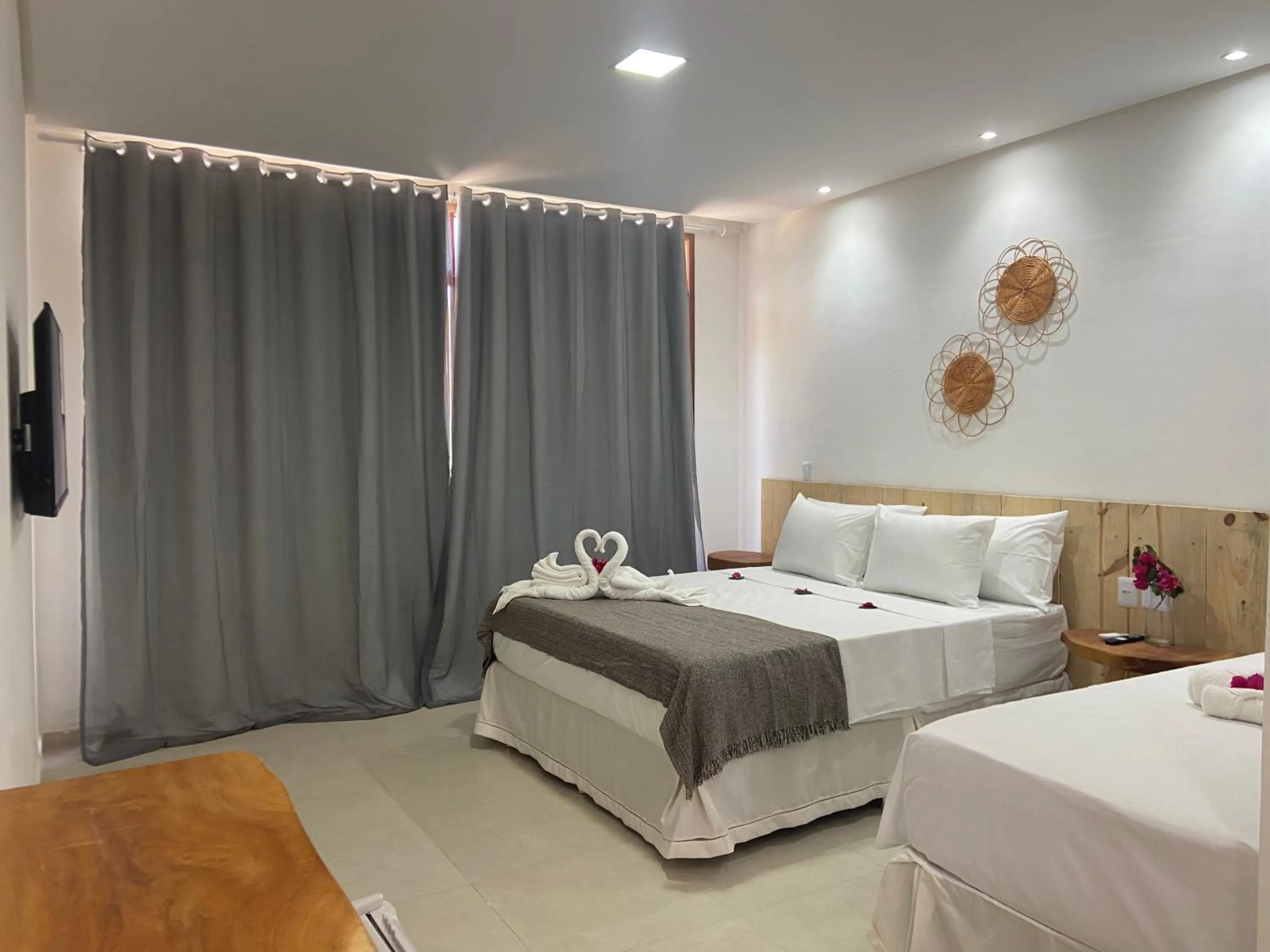 Bed in Pousada Canouan