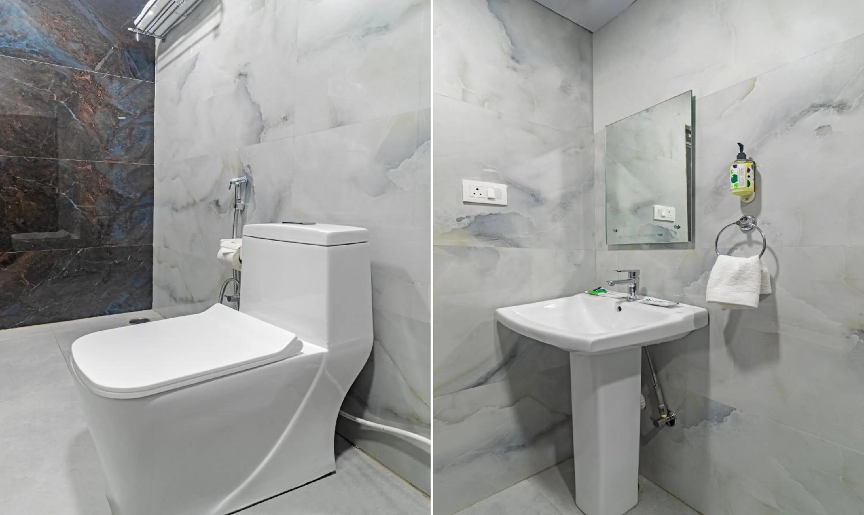 Toilet in Treebo Address Inn Jubilee Hills