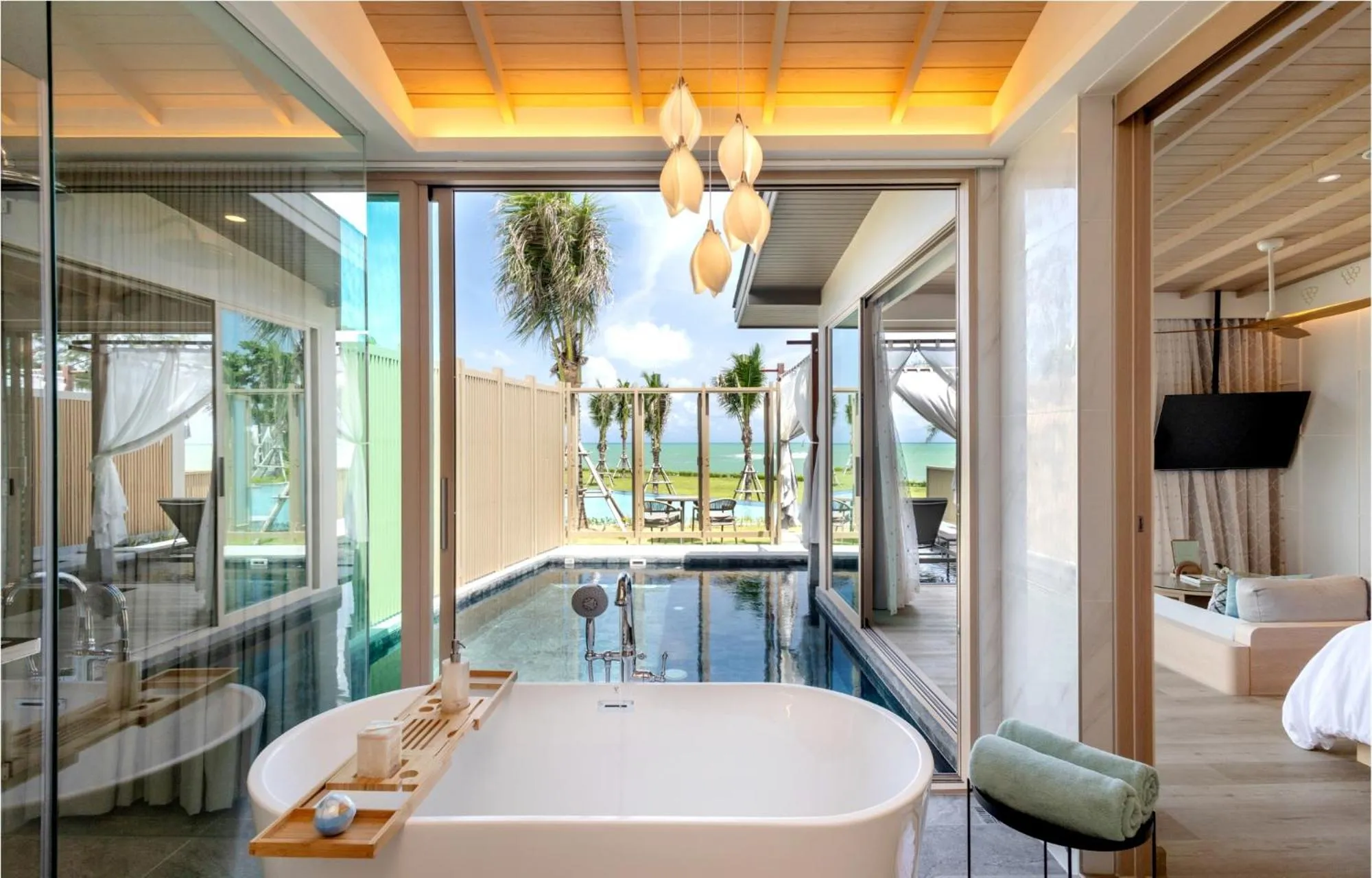 Bathroom, Bed in The Little Shore Khao Lak by Katathani