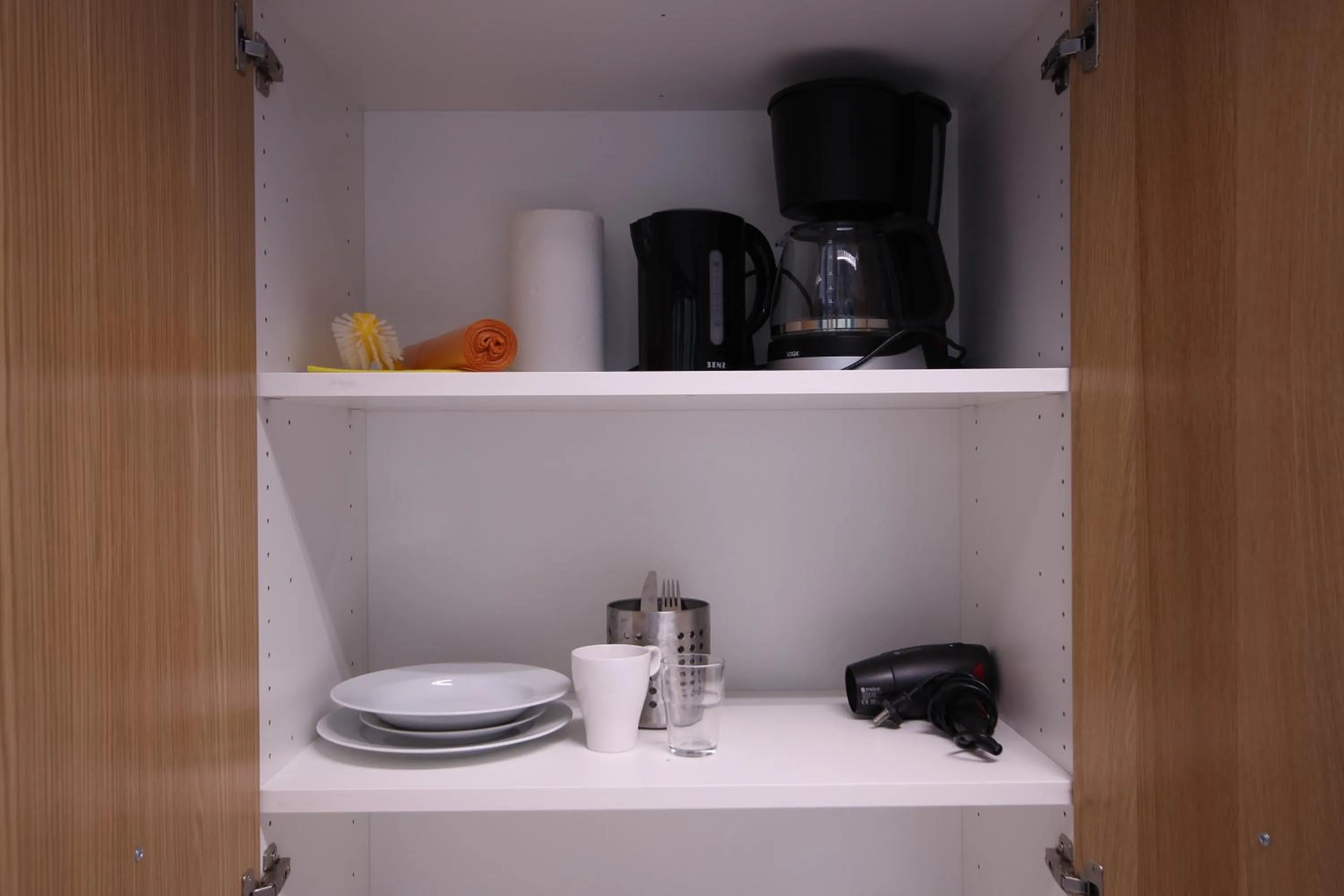 Kitchen or kitchenette in Forenom Hostel Espoo Kilo