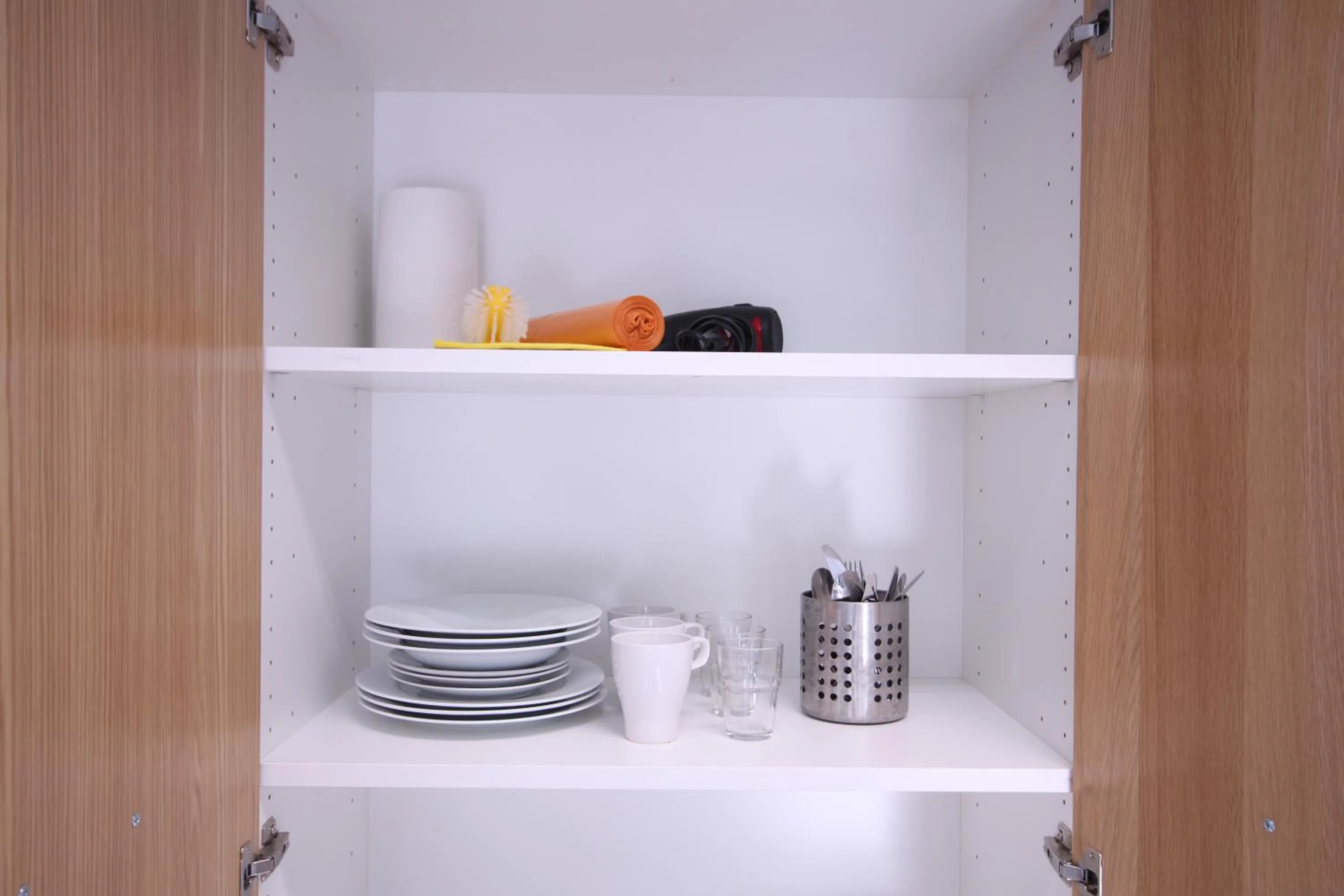 Kitchen or kitchenette in Forenom Hostel Espoo Kilo