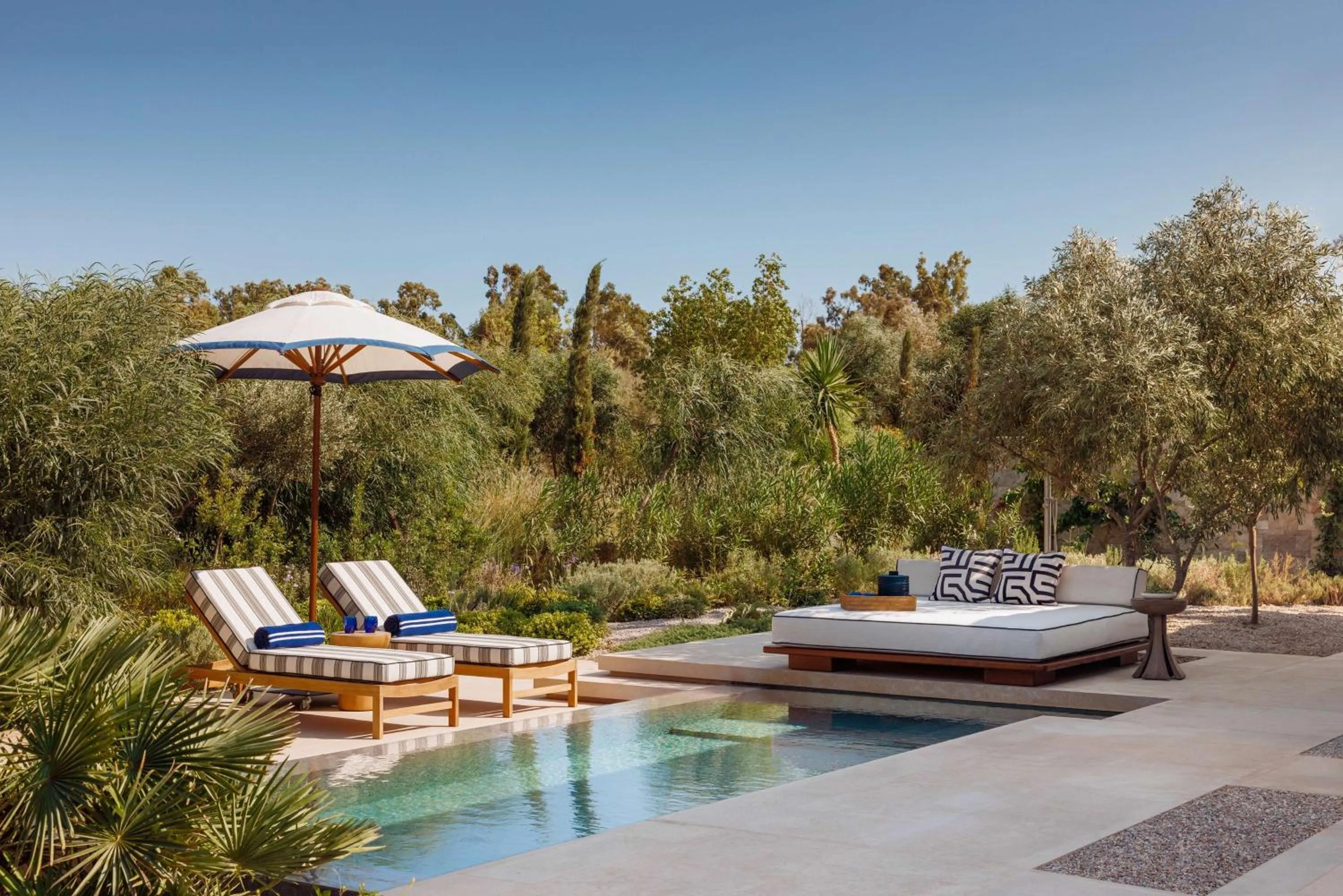 Pool view in One&Only Aesthesis, Athens