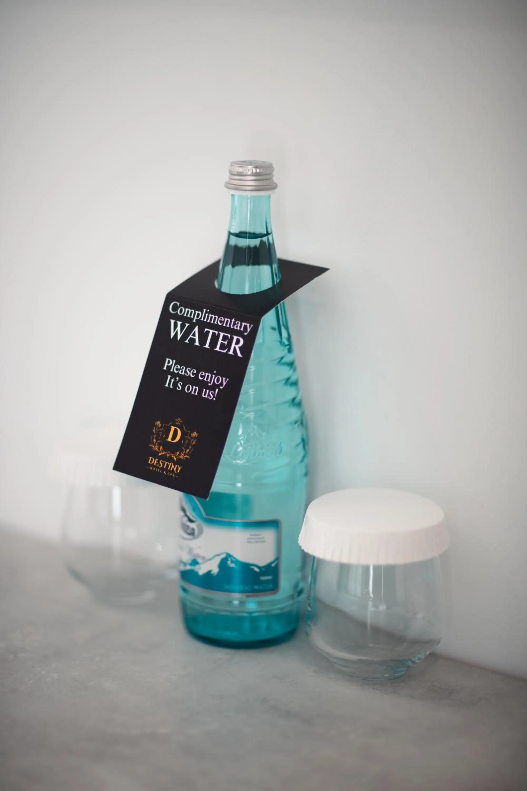 Text overlay in Destiny Hotel & SPA