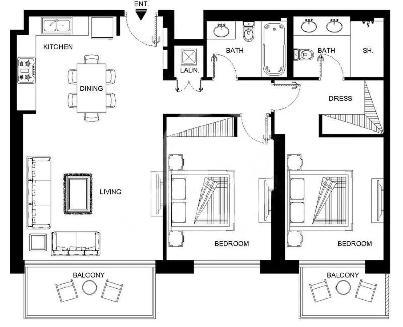 Sea view 2-Bedroom - Beach Isle