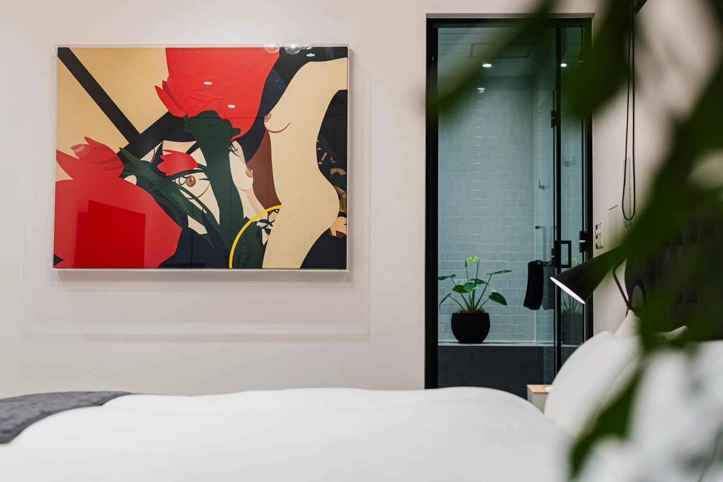 Photo of the whole room, Bed in H HOTEL