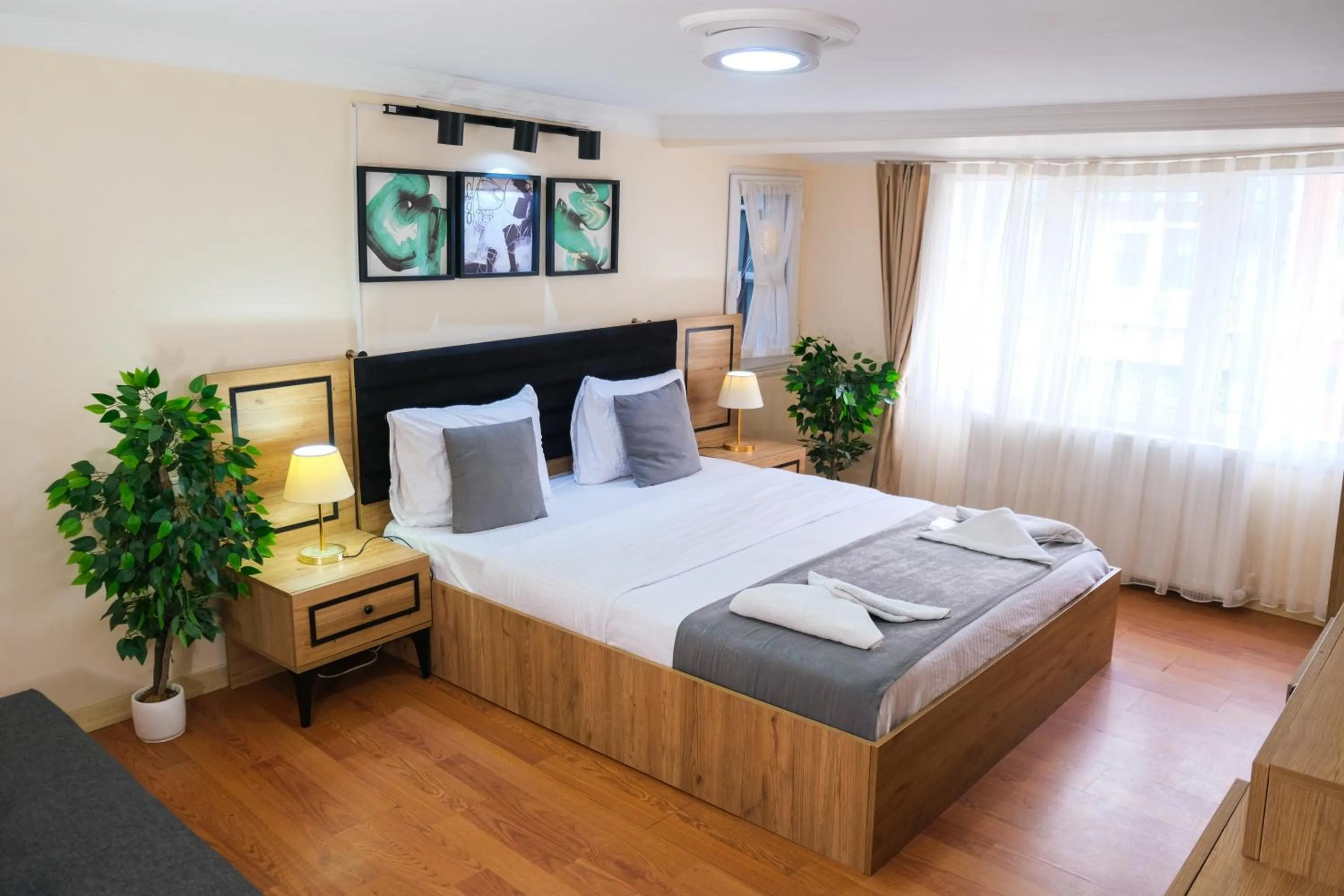 Bed in Taksim Nikea Suites 80