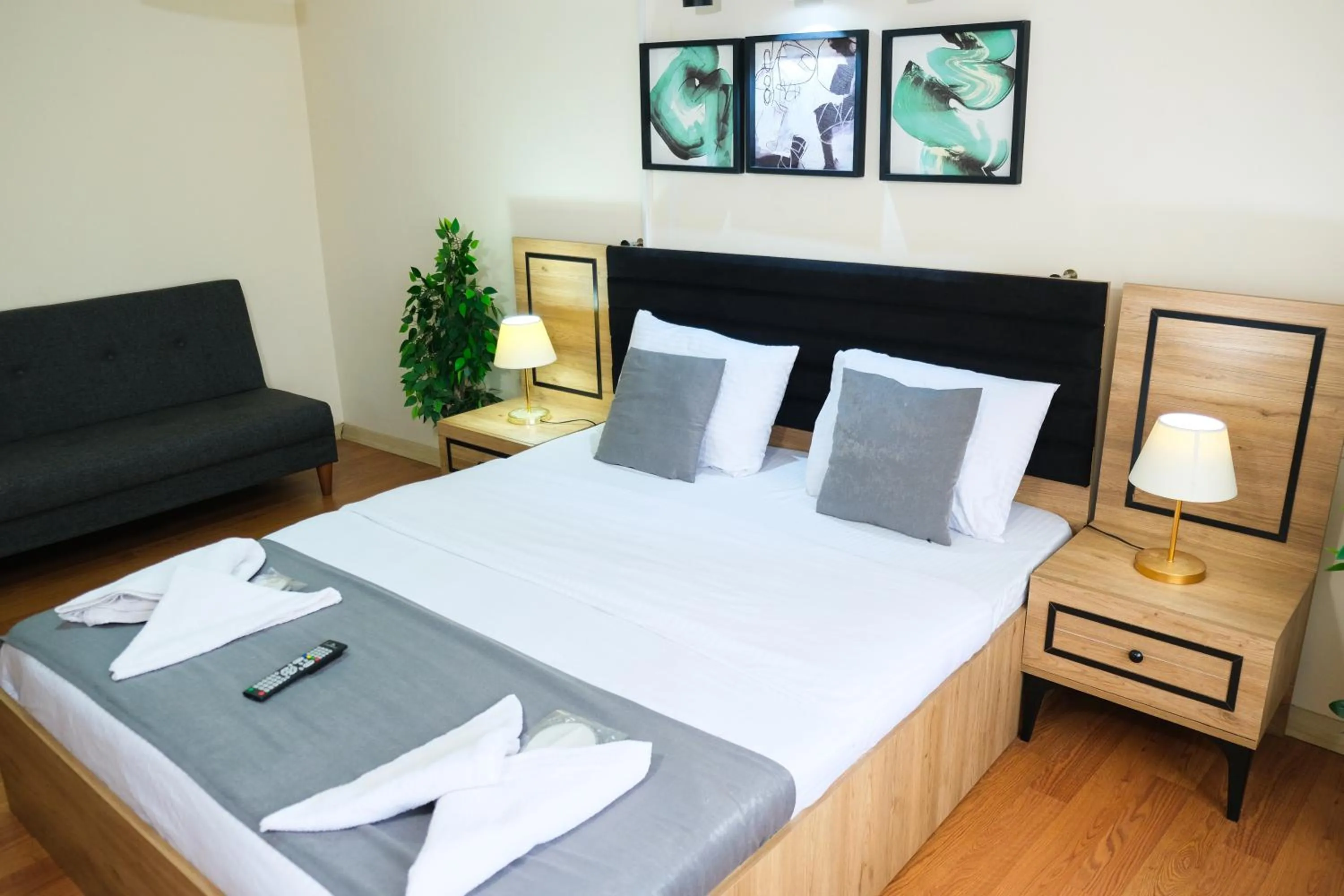 Bed in Taksim Nikea Suites 80