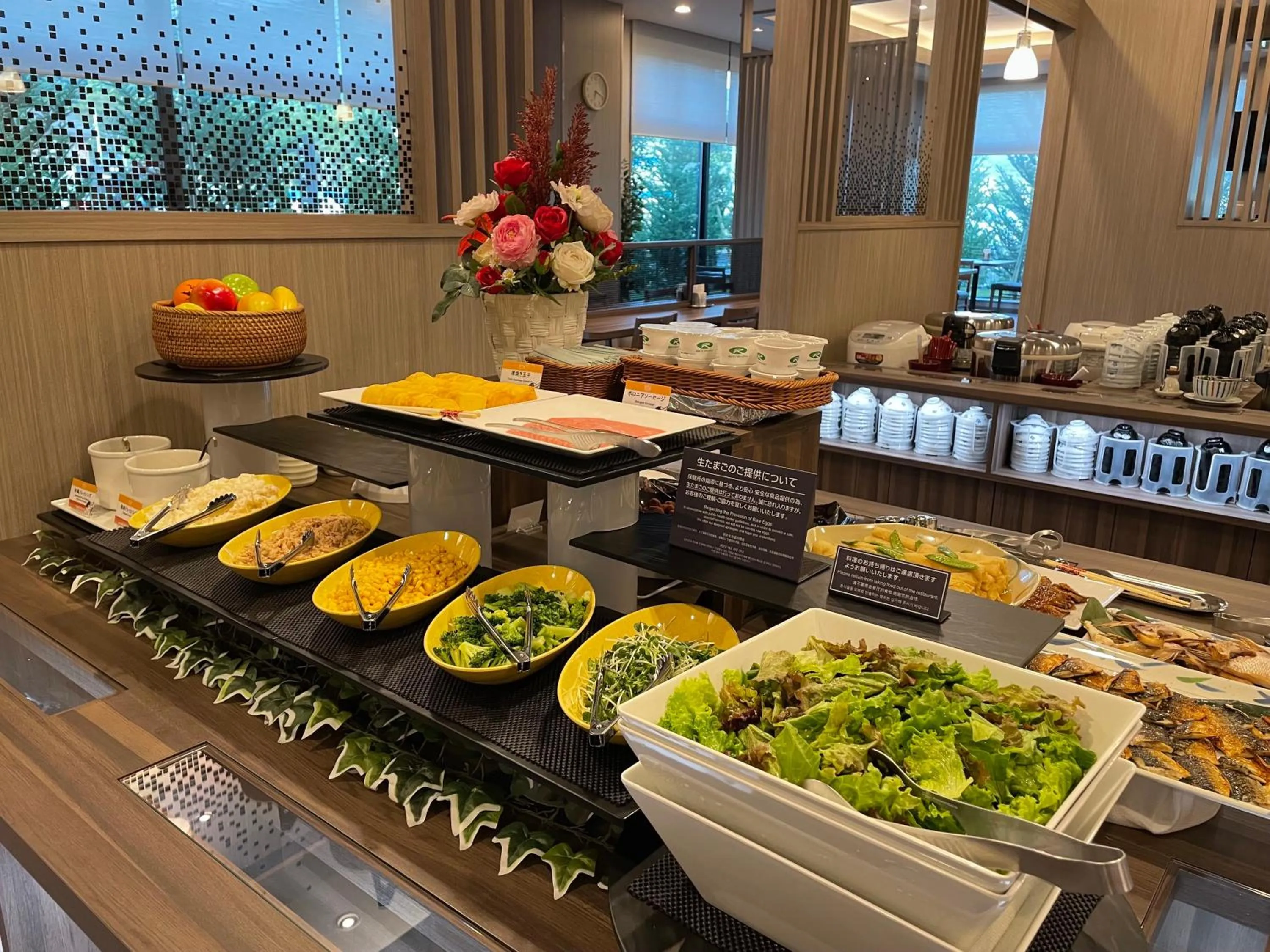 Breakfast in Hotel Route Inn Ohi Takahama