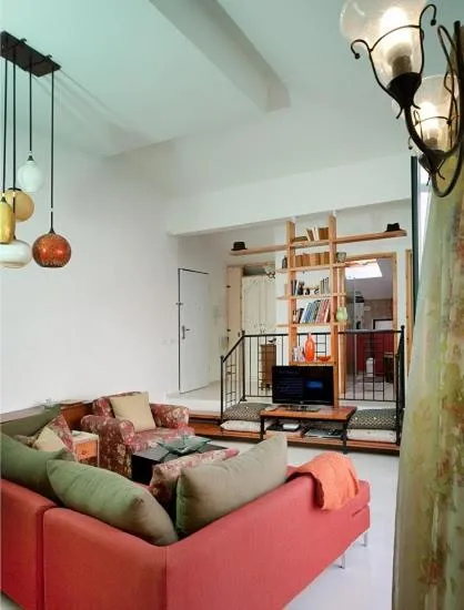 Living room, Seating Area in Lovely 2BR Apt w Balcony in Neve Tzedek Area Sea N' Rent