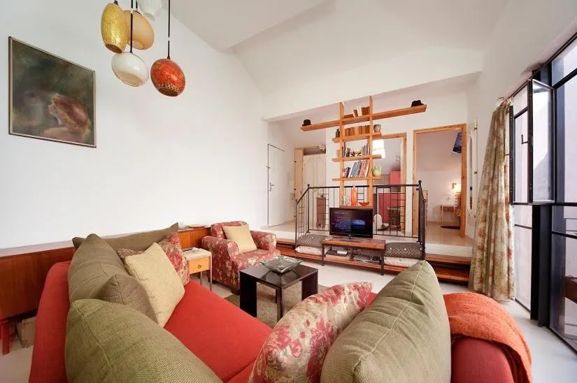 Living room, Seating Area in Lovely 2BR Apt w Balcony in Neve Tzedek Area Sea N' Rent