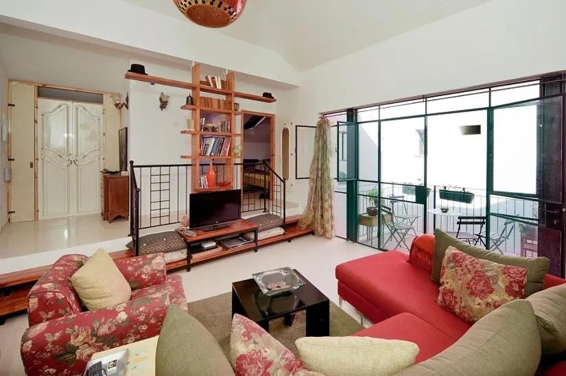 Living room, Seating Area in Lovely 2BR Apt w Balcony in Neve Tzedek Area Sea N' Rent