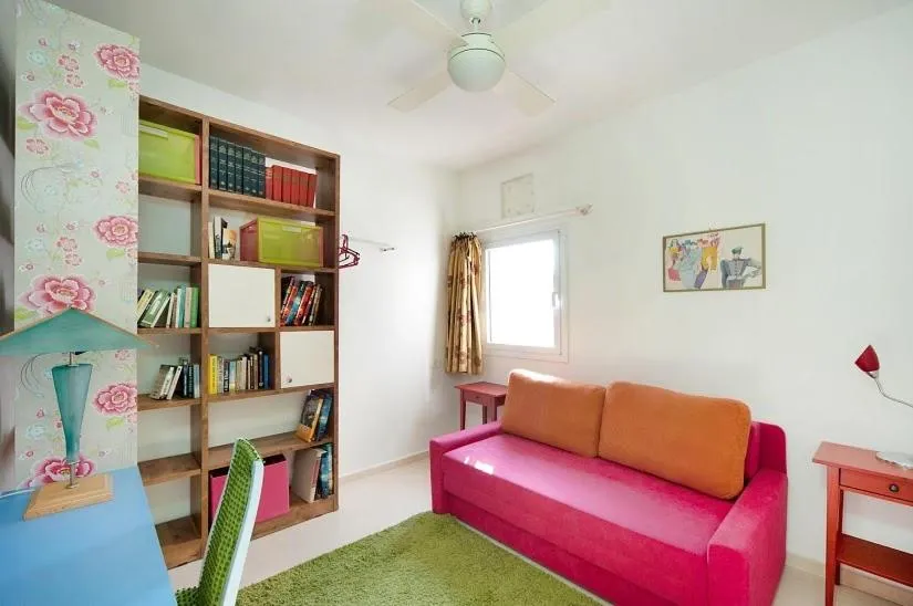 Library, Seating Area in Lovely 2BR Apt w Balcony in Neve Tzedek Area Sea N' Rent