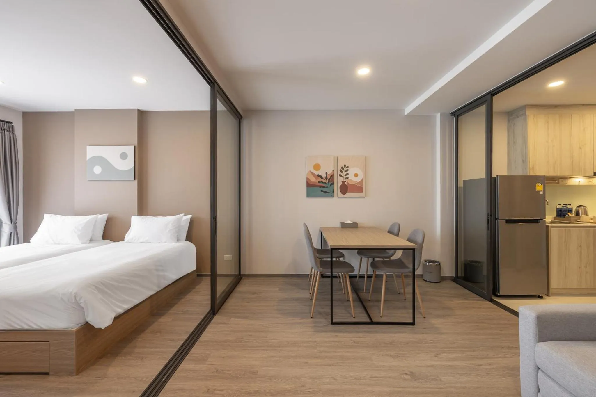 Bed in Salaya One Hotel & Service Apartment