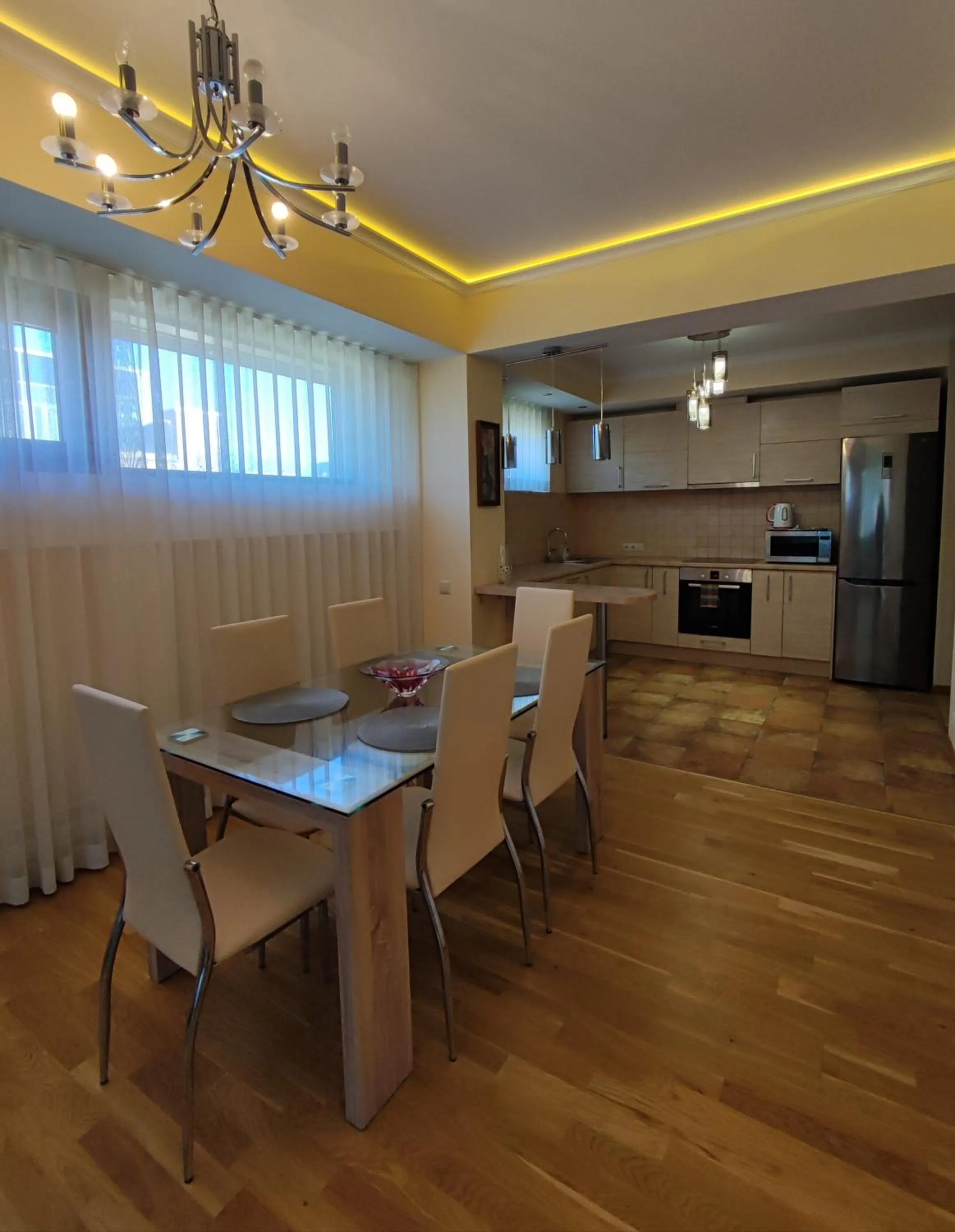 Seating area in Saules Club Apart Hotel