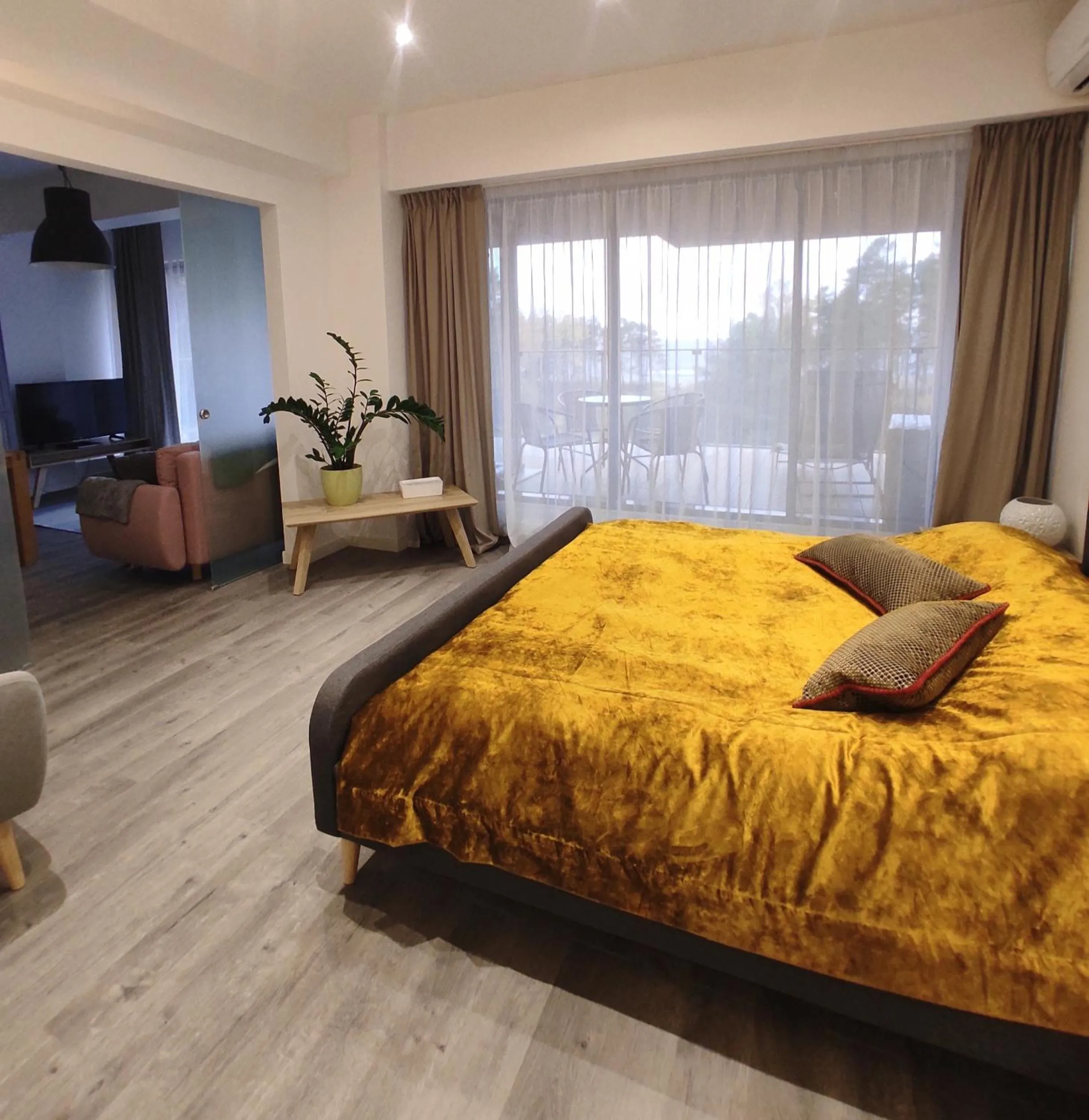 Bed in Saules Club Apart Hotel