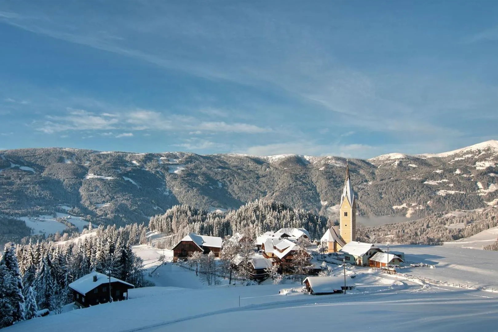 Winter in Pension Gasthof Arriach