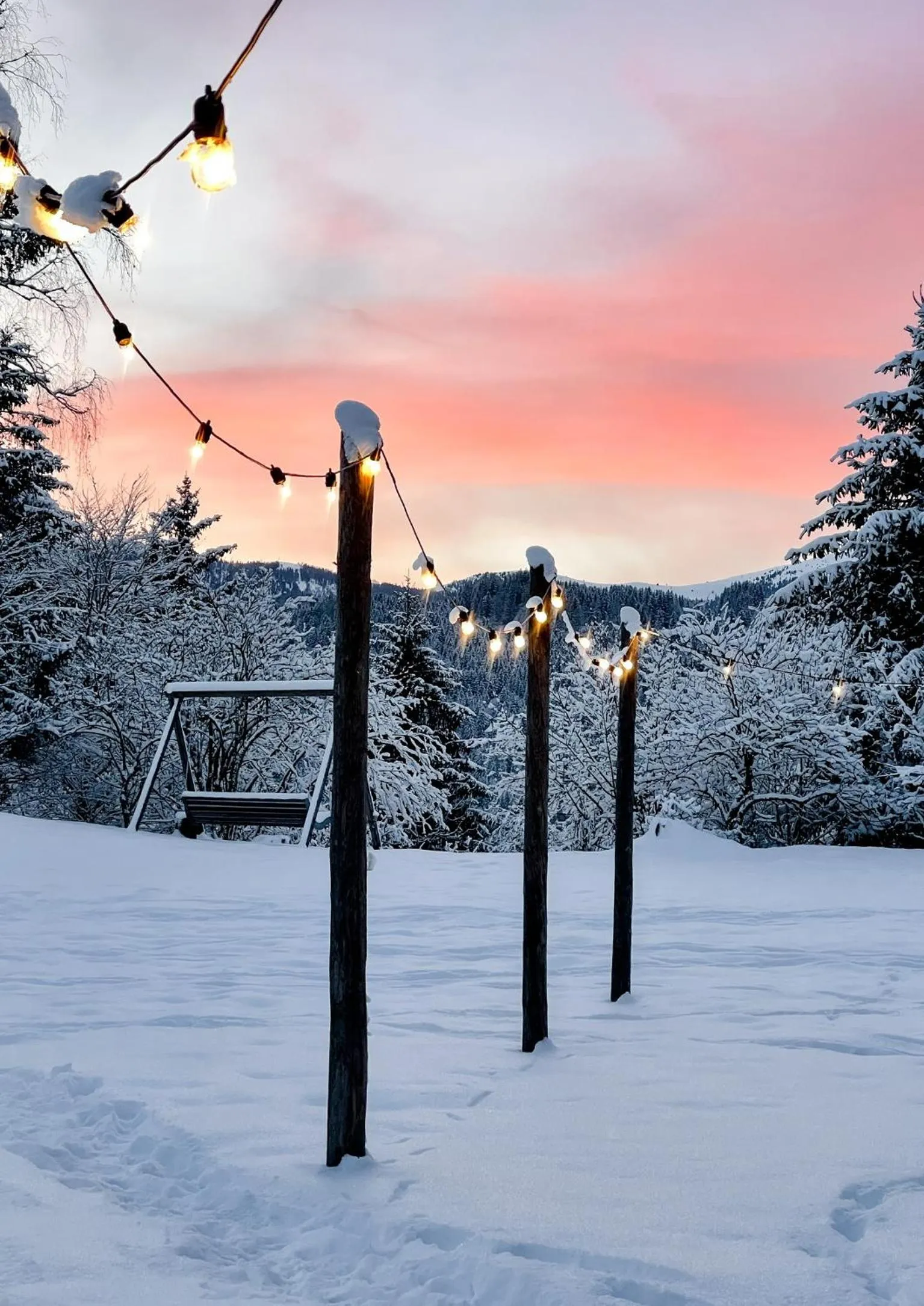 Winter in Pension Gasthof Arriach