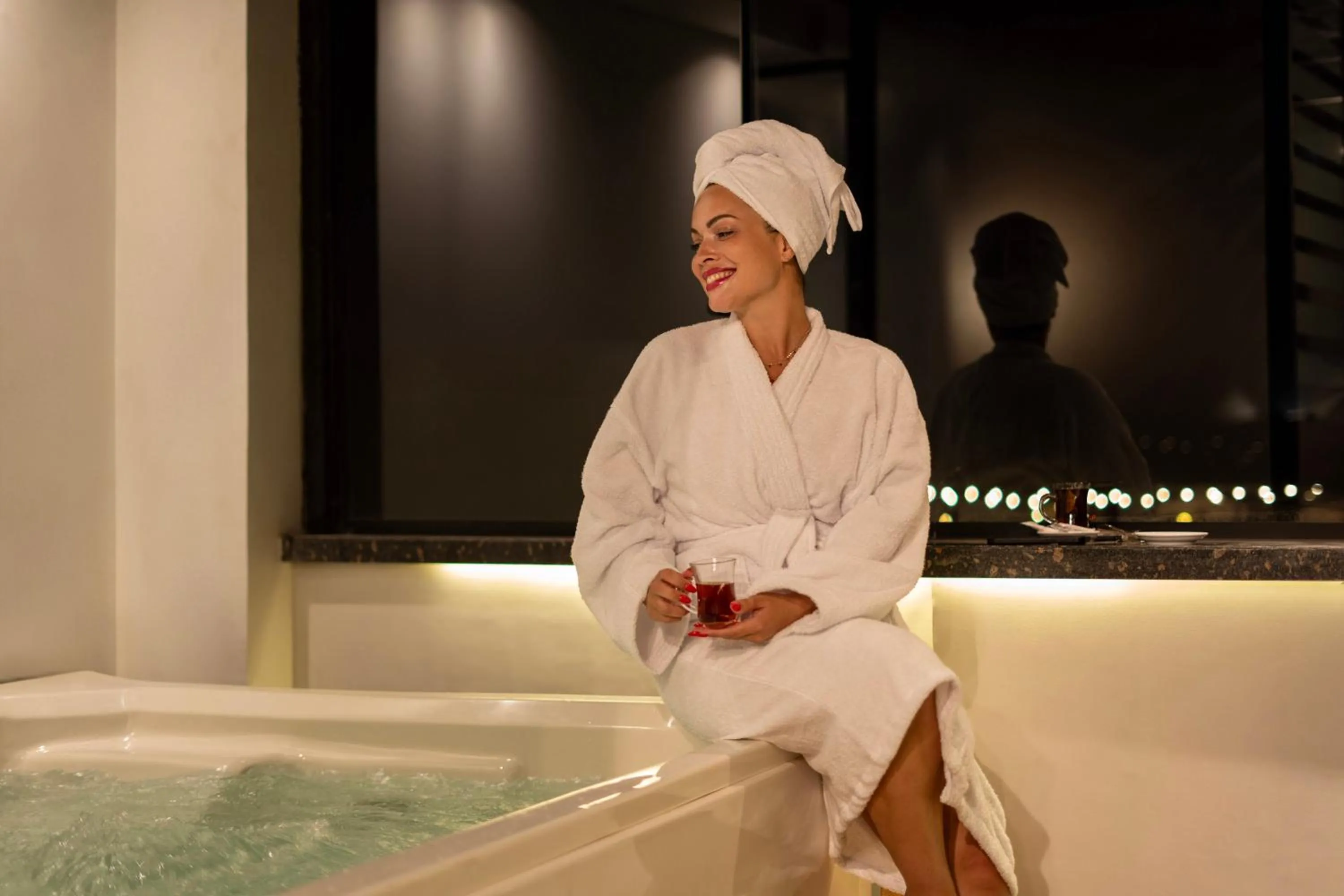 Hot Spring Bath in Sun and Sand Guest House