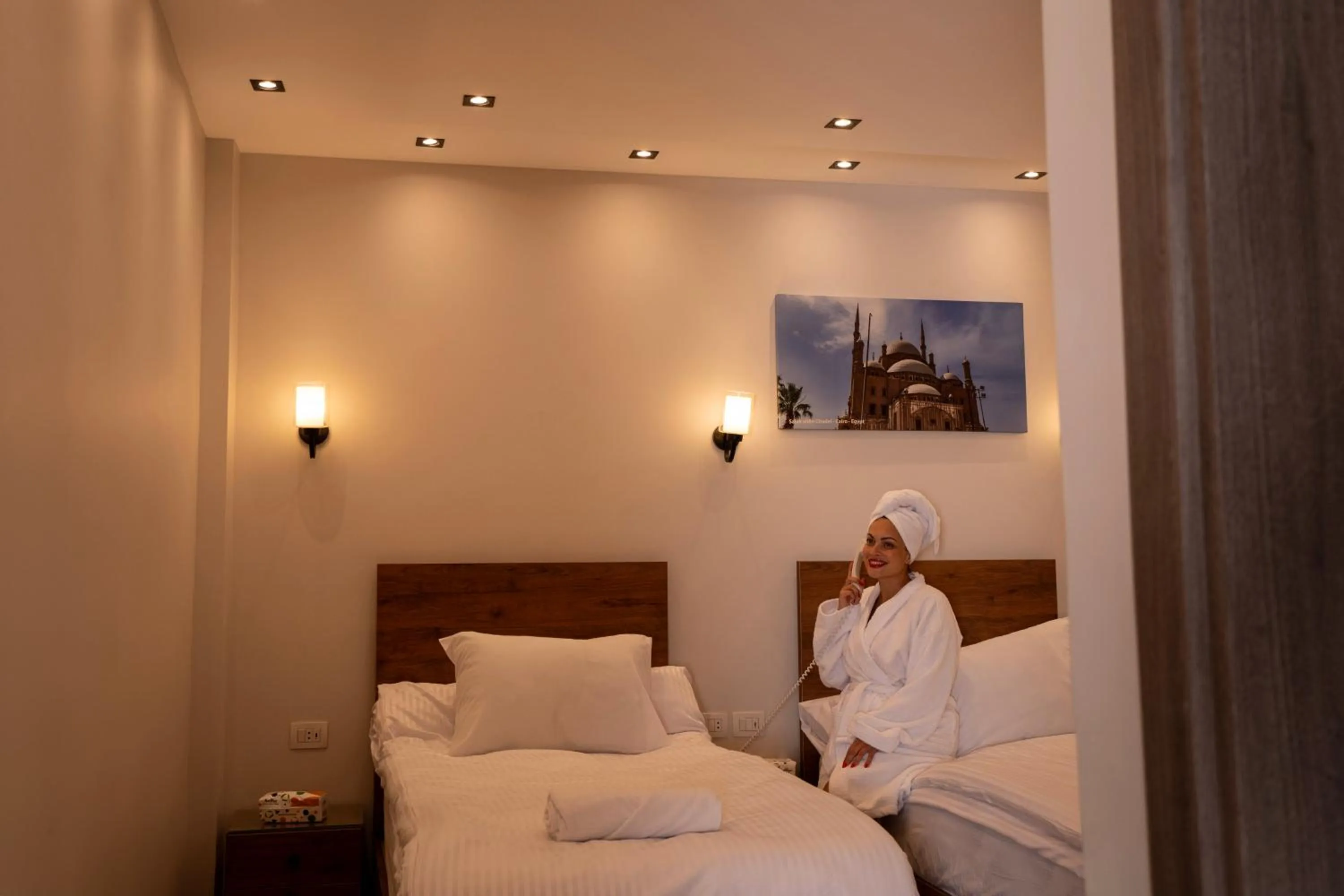 Bed in Sun and Sand Guest House