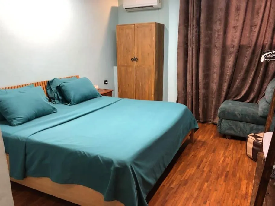 Bed in Apartment on a rooftop in Downtown, Cairo