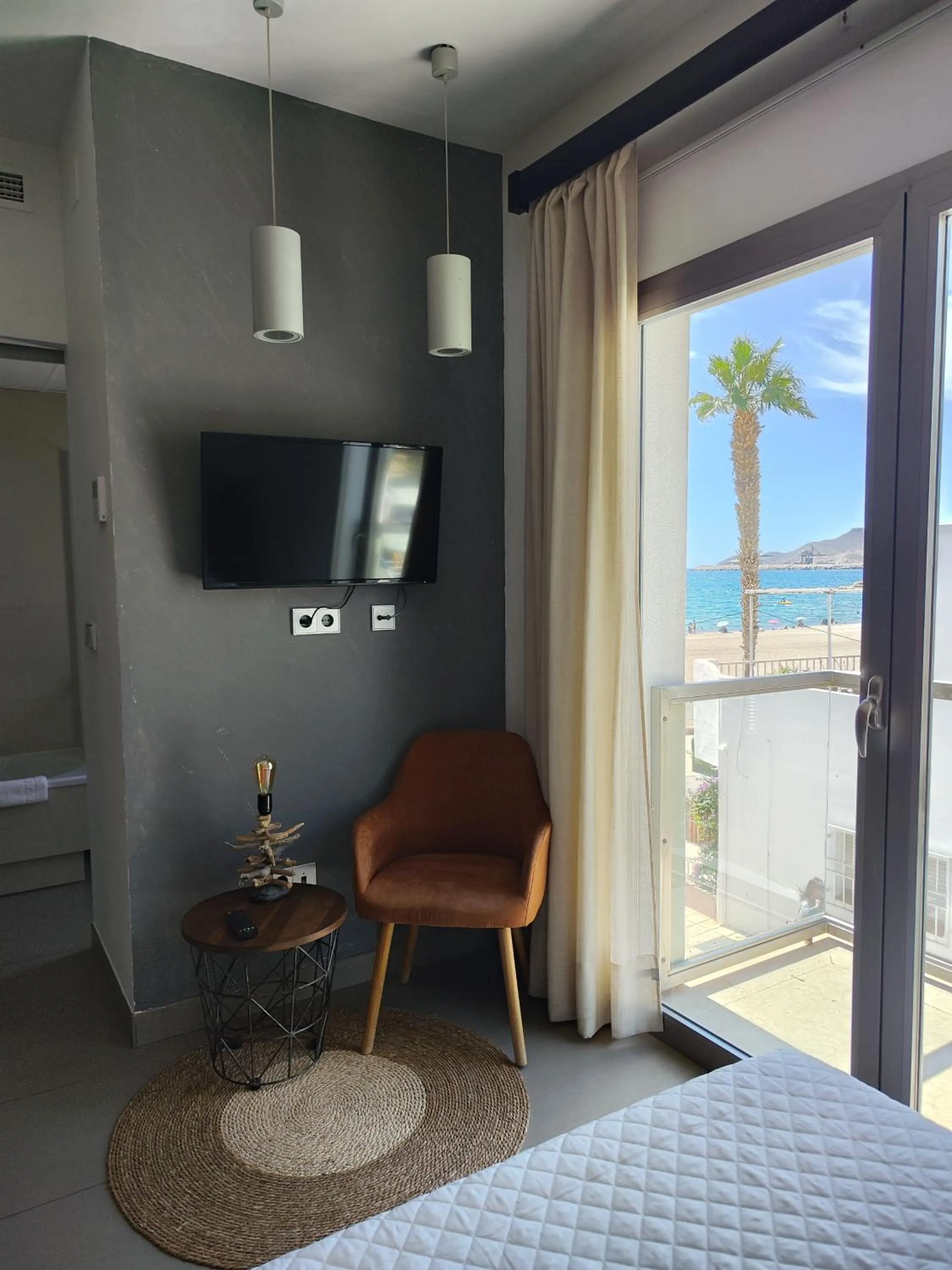 Bed in Hotel Alboran