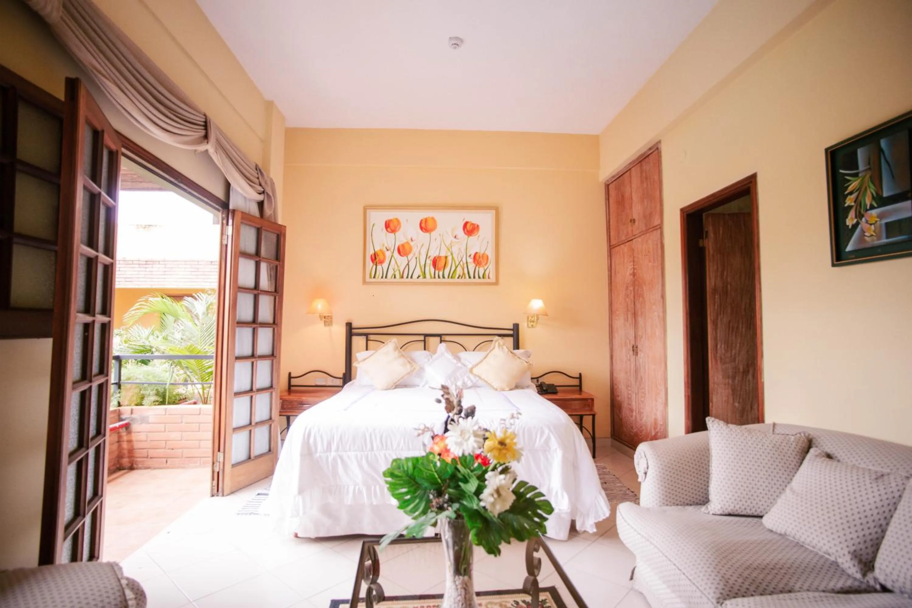 Bed in Hotel Santo Domingo