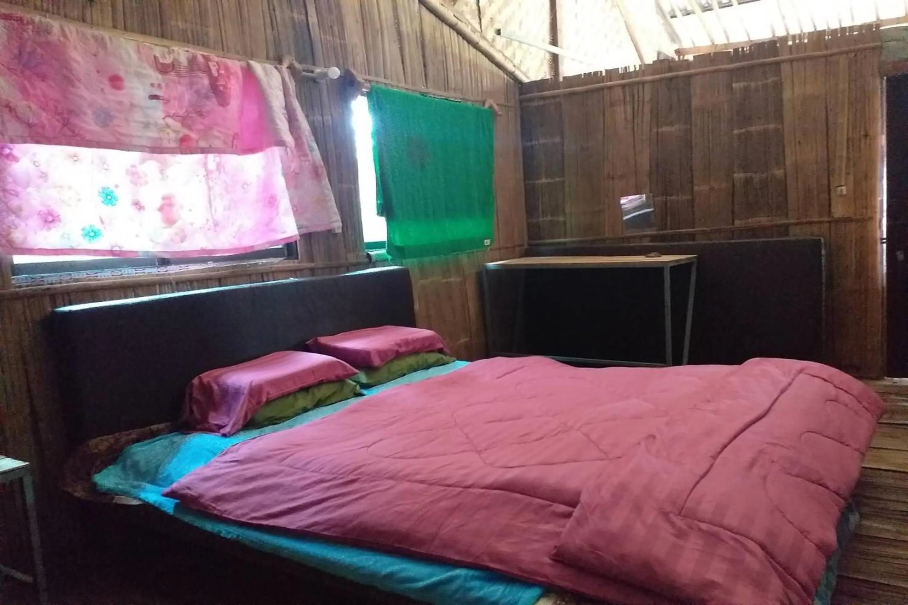 Bed in Doi PuMuen LAHU Homestay