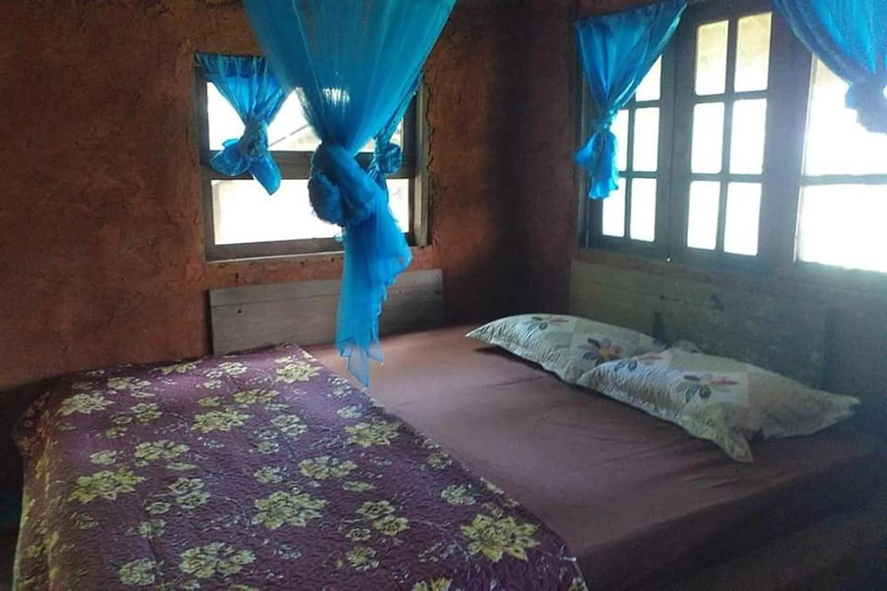 Bed in Doi PuMuen LAHU Homestay