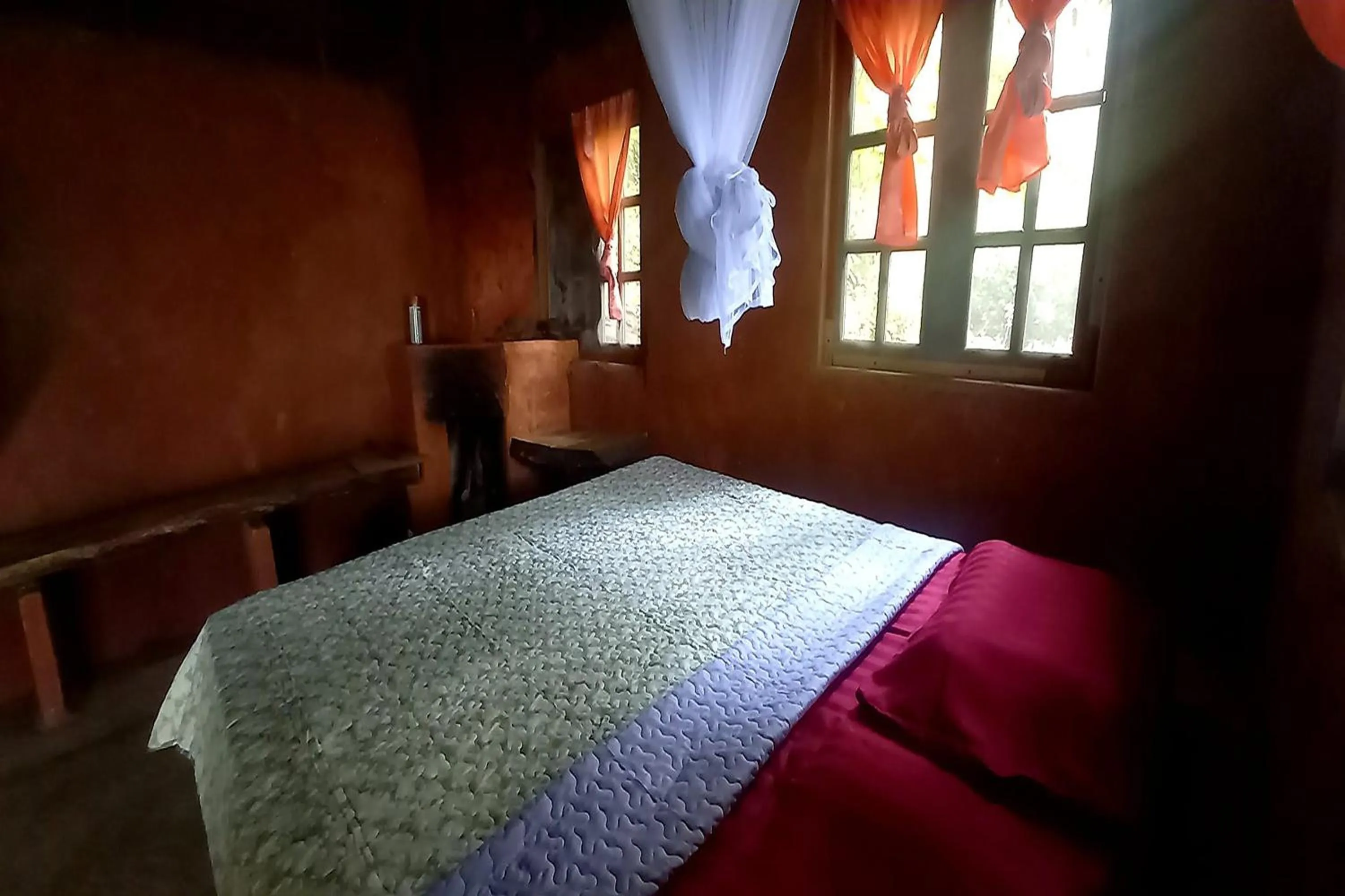 Bed in Doi PuMuen LAHU Homestay