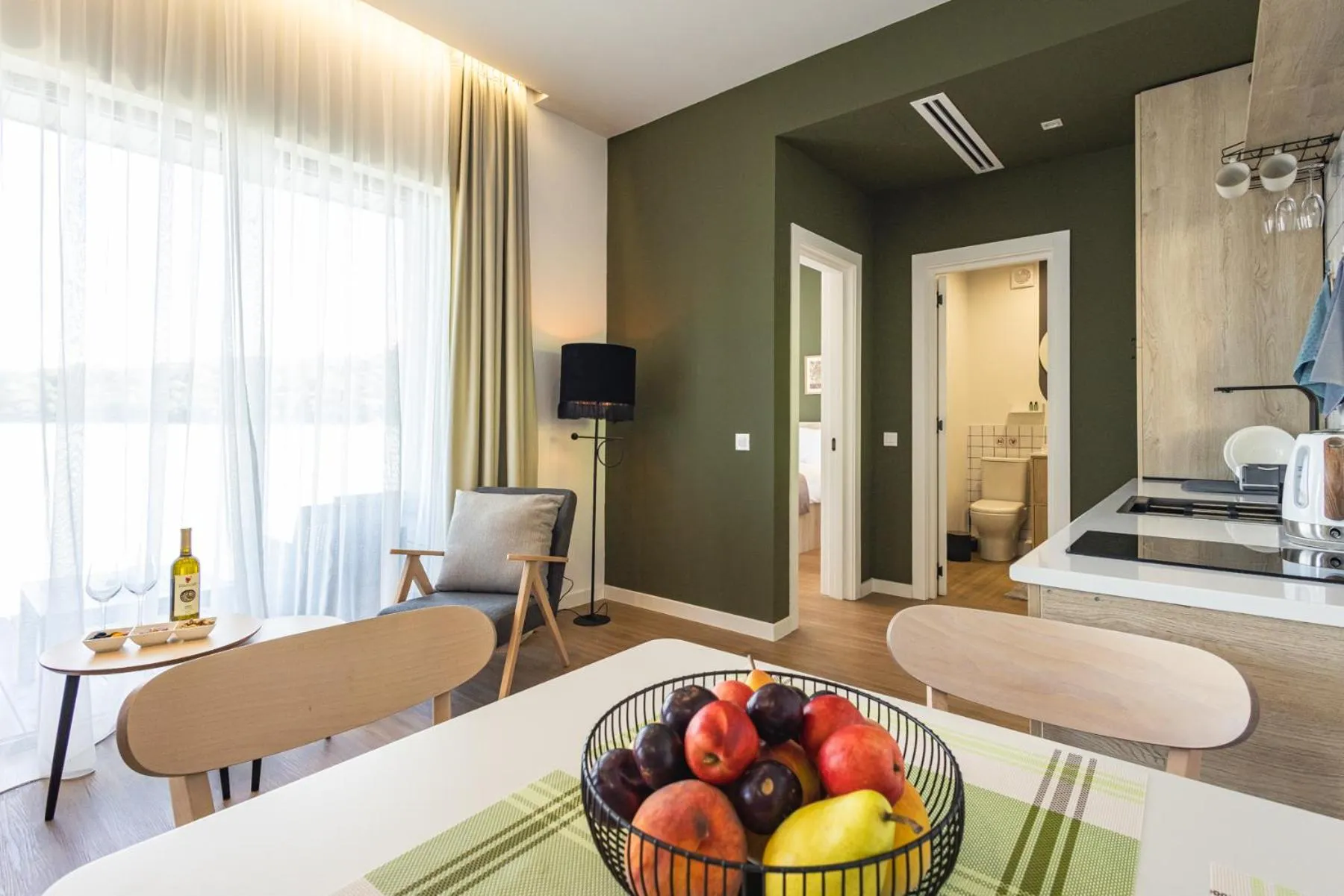 Kitchen or kitchenette in Apart Hotel Kundzuli