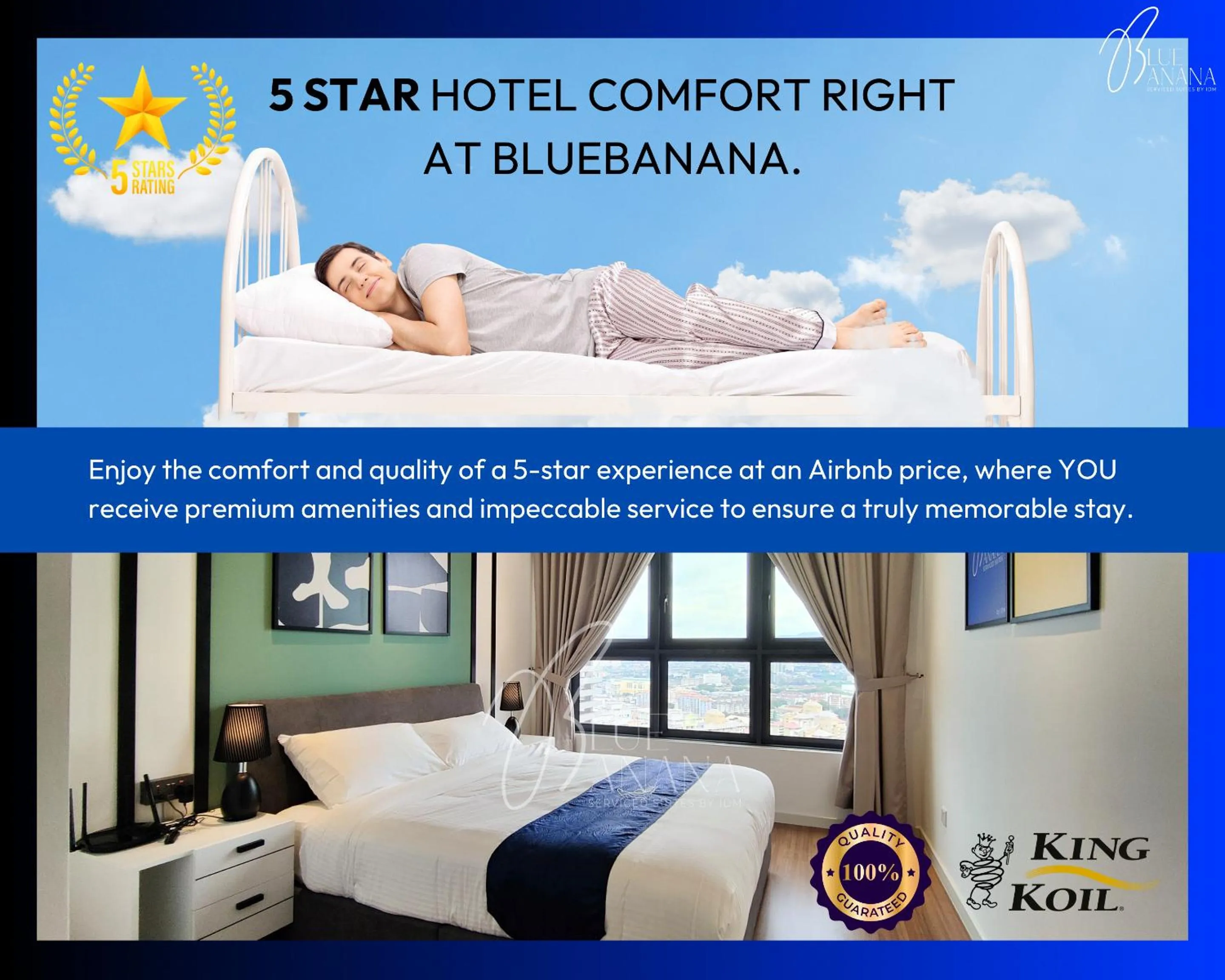 Bed in M Vertica Premier Suites by BlueBanana