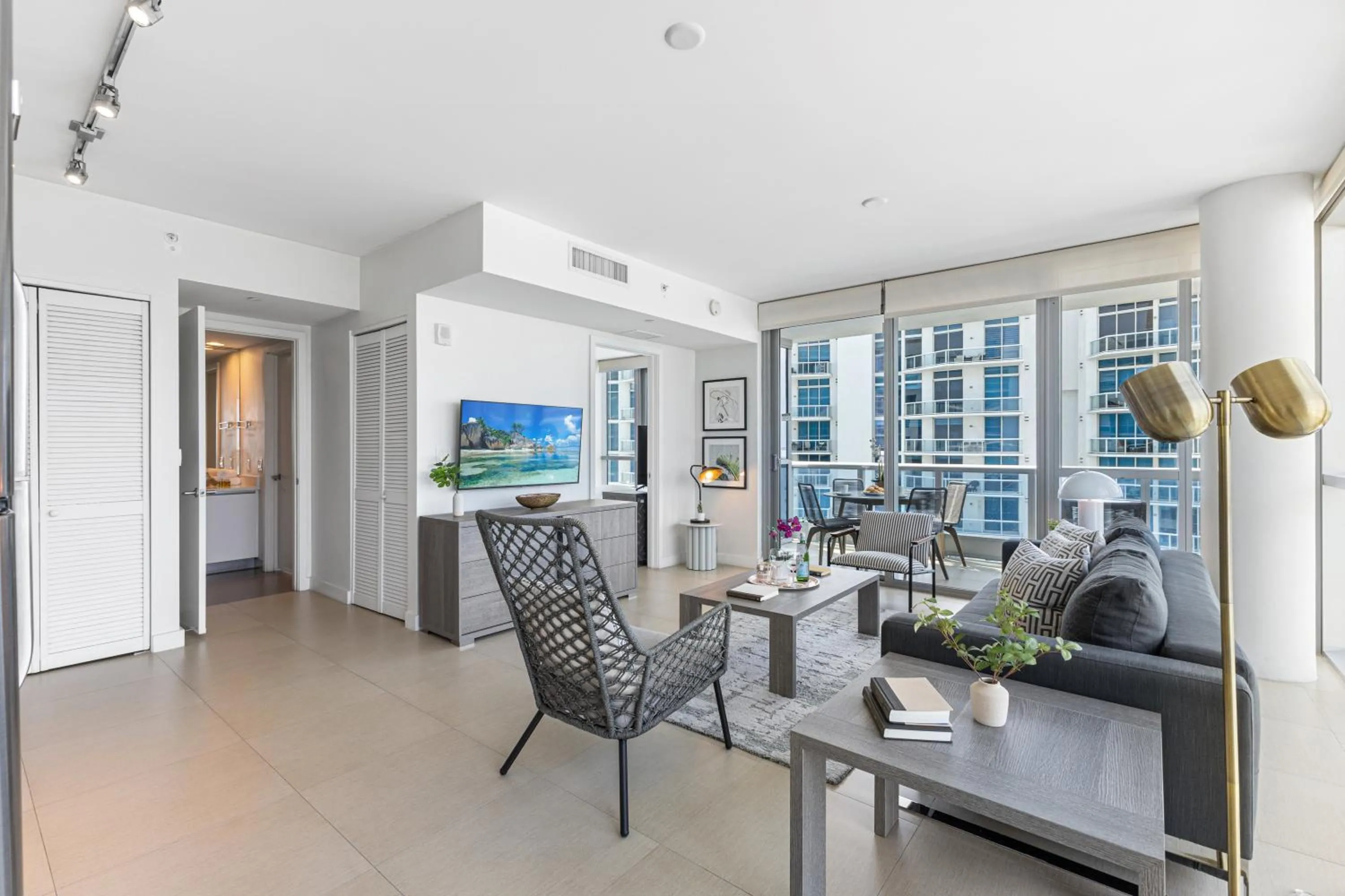 Living room in Dharma Home Suites Miami Beach at Monte Carlo