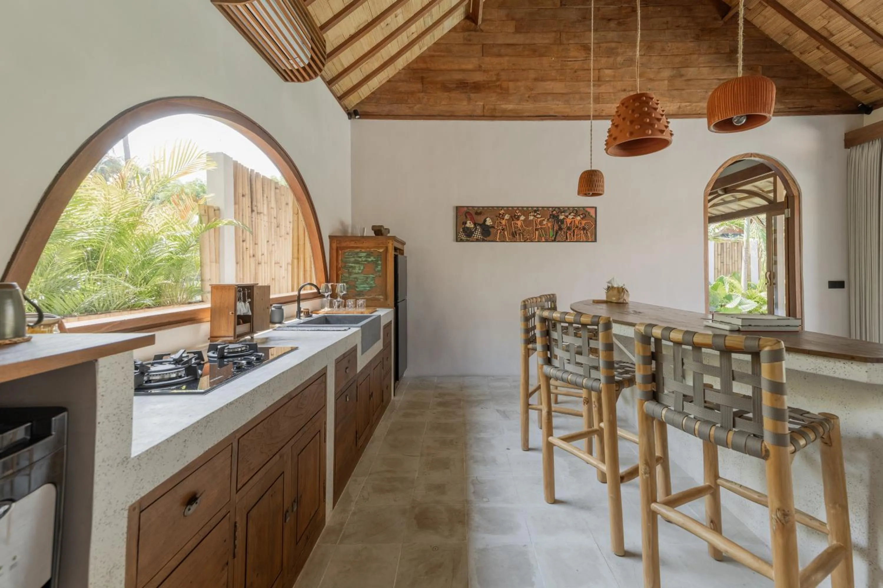 Kitchen or kitchenette in Kalyana Villa Gili Air