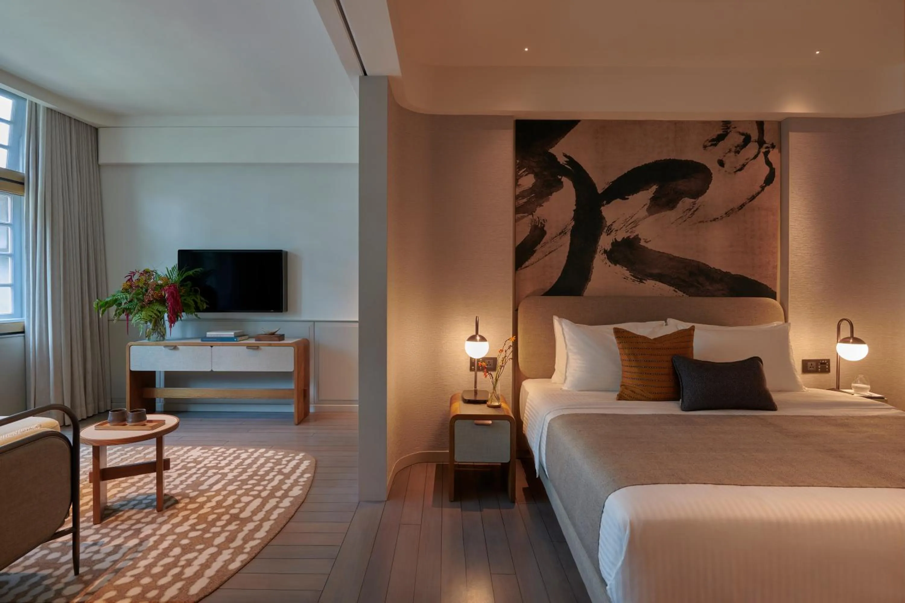 Bed in 21 Carpenter, Singapore, a Member of Design Hotels