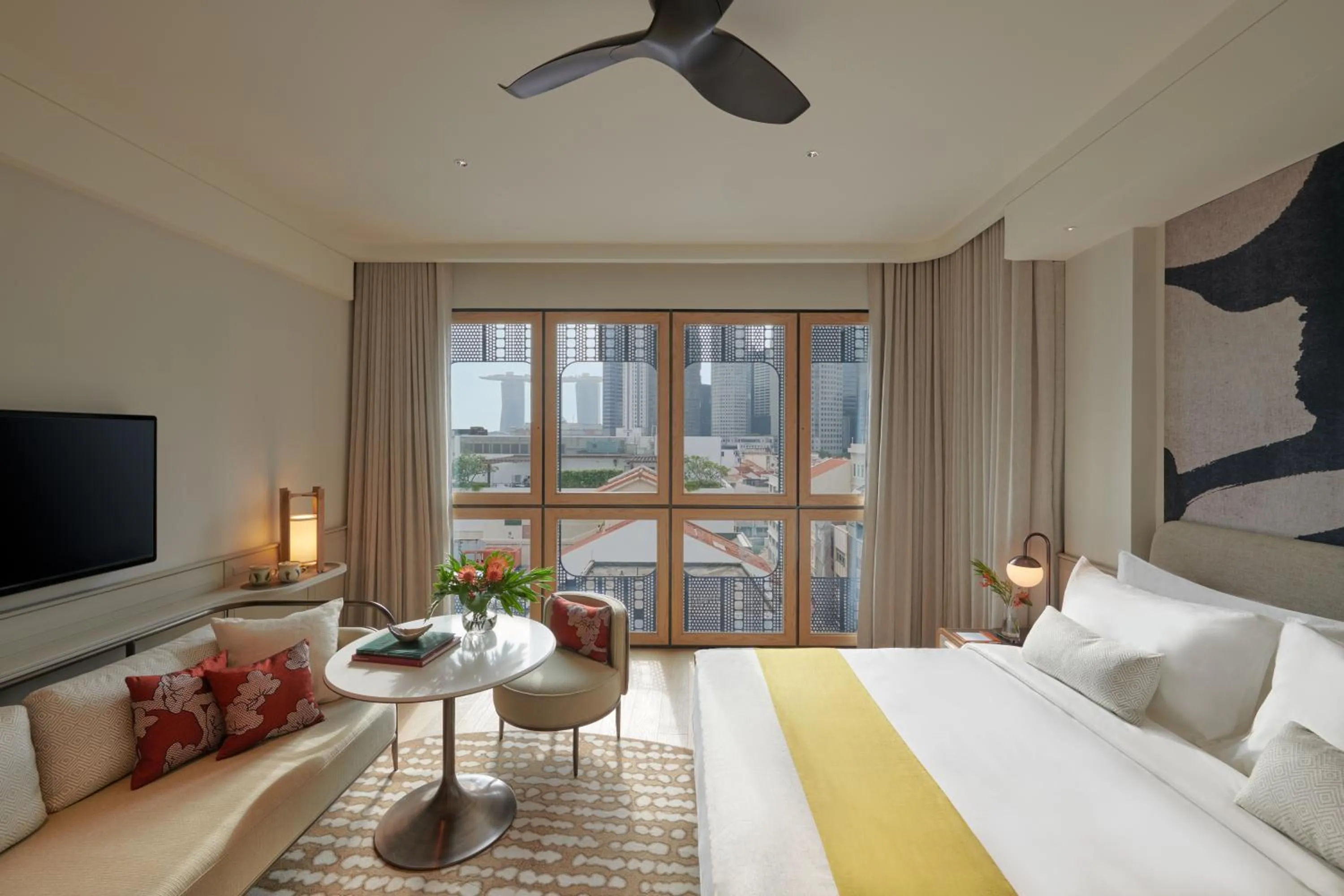 Bedroom, Bed in 21 Carpenter, Singapore, a Member of Design Hotels