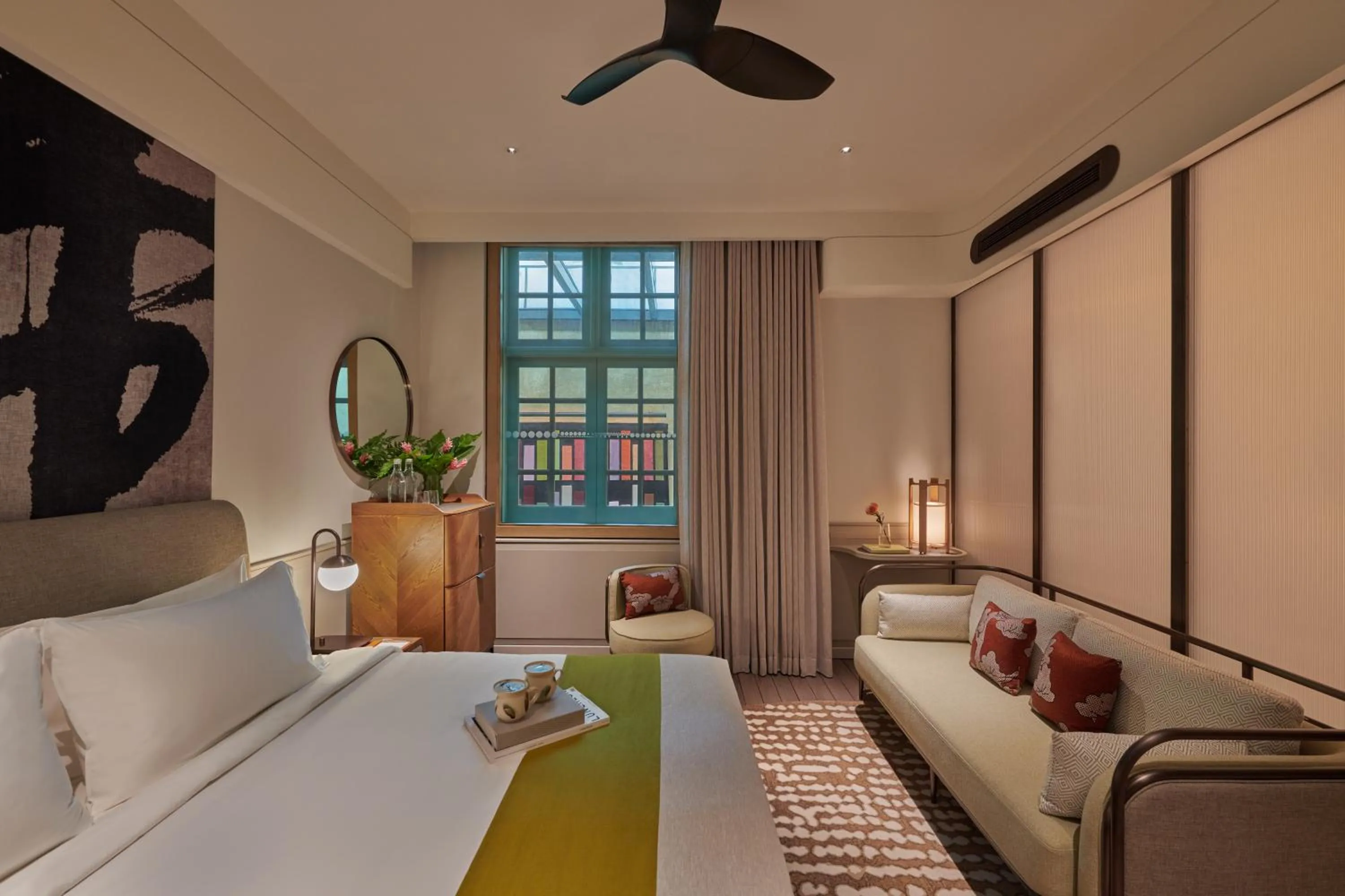 Bedroom, Bed in 21 Carpenter, Singapore, a Member of Design Hotels