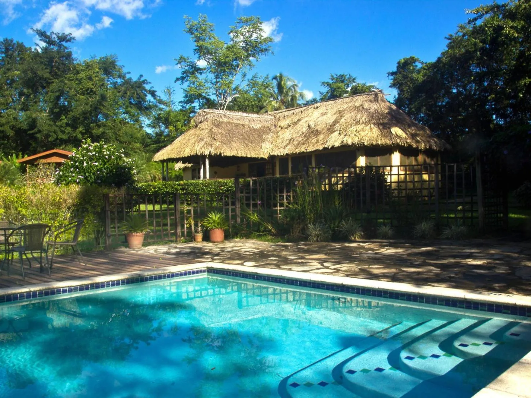 Pool view in Tanager RainForest Lodge