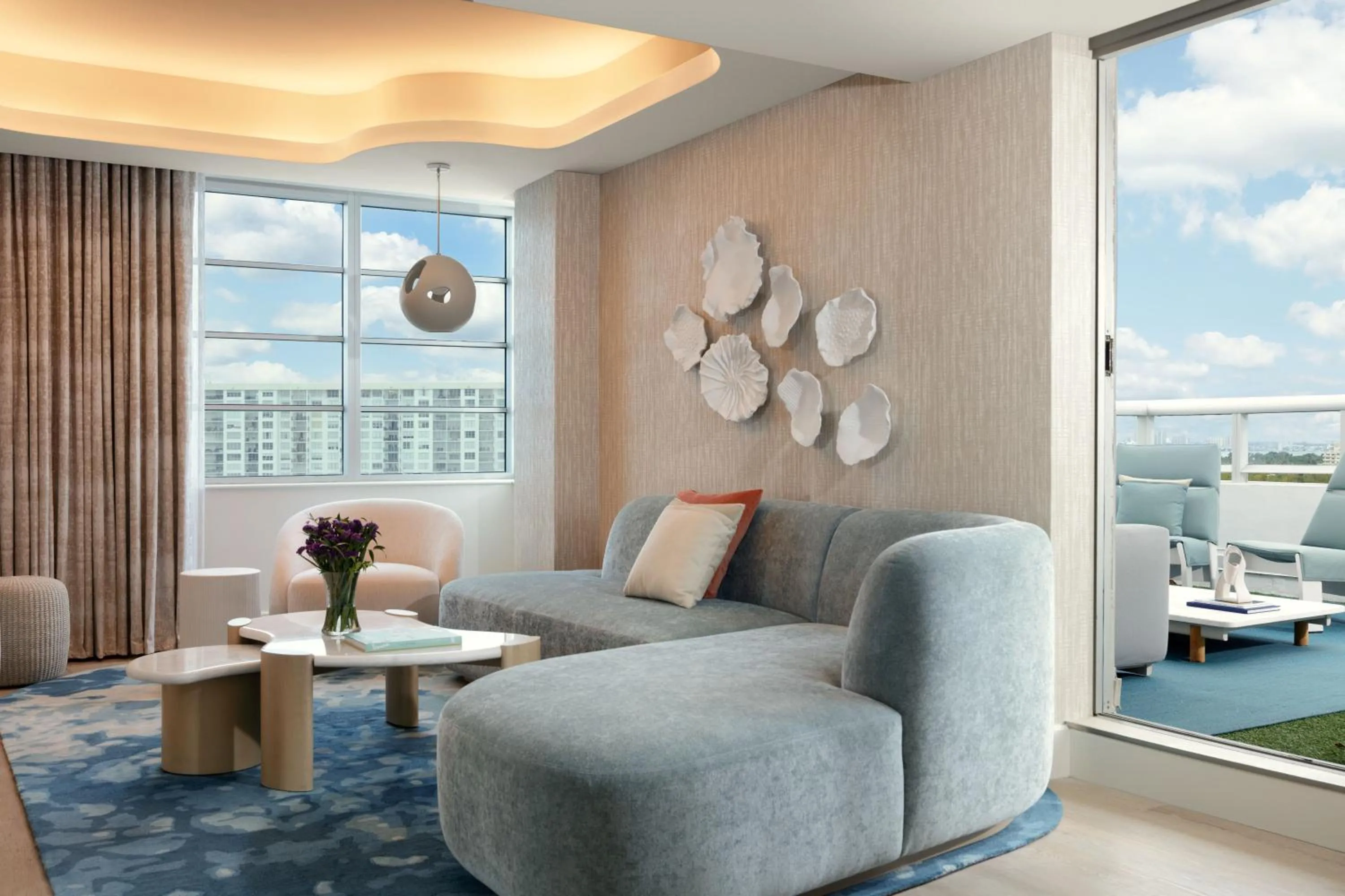 Seating area in Andaz Miami Beach, By Hyatt