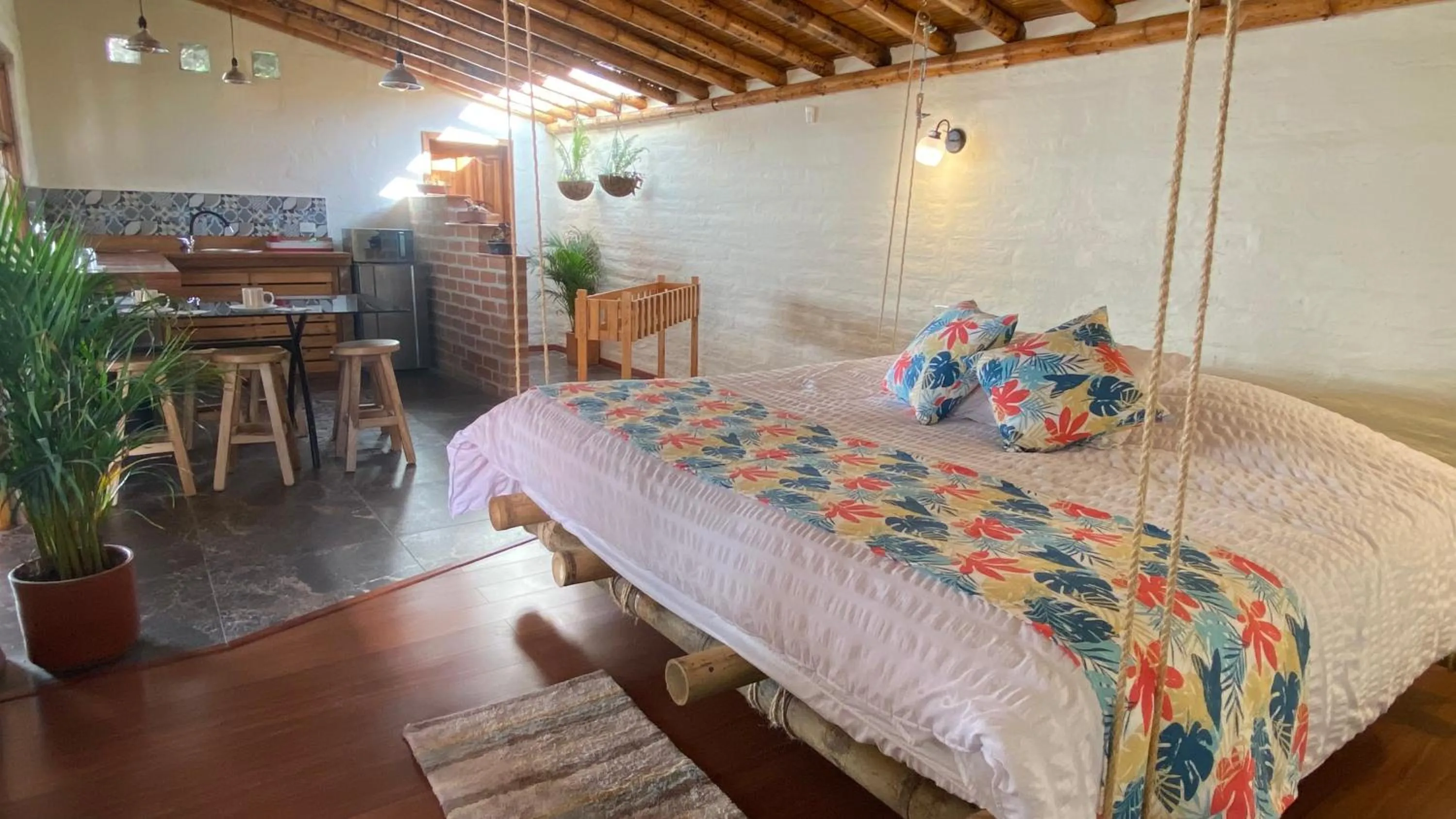 Bed in Hostería Colibri Aeropuerto